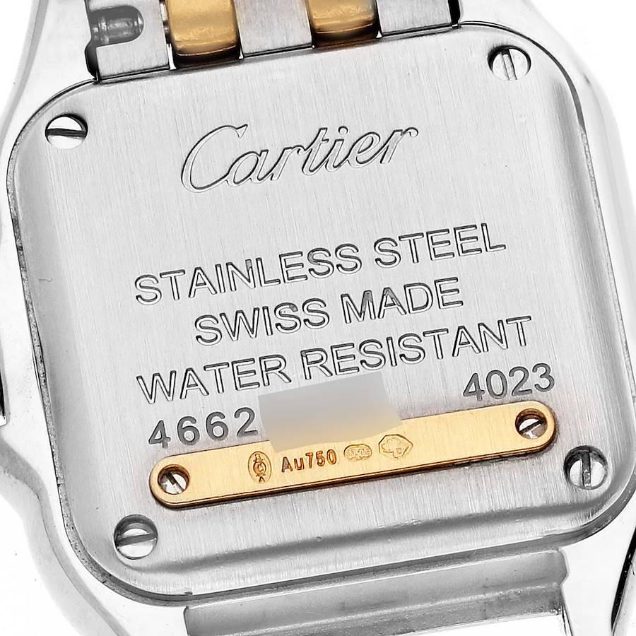 Cartier Panthere Steel Yellow Gold 2 Row Ladies Watch W2PN0006 Box Card In Excellent Condition In Atlanta, GA