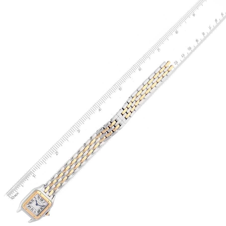 Cartier Panthere Steel Yellow Gold 2 Row Ladies Watch W2PN0006 Box Card 1