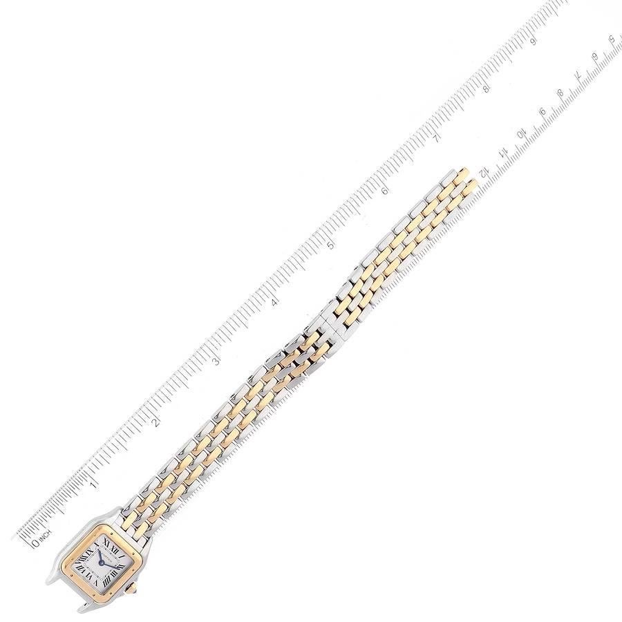 Cartier Panthere Stahl Gelbgold 2-reihige Damenuhr W2PN0006 Box Card 5
