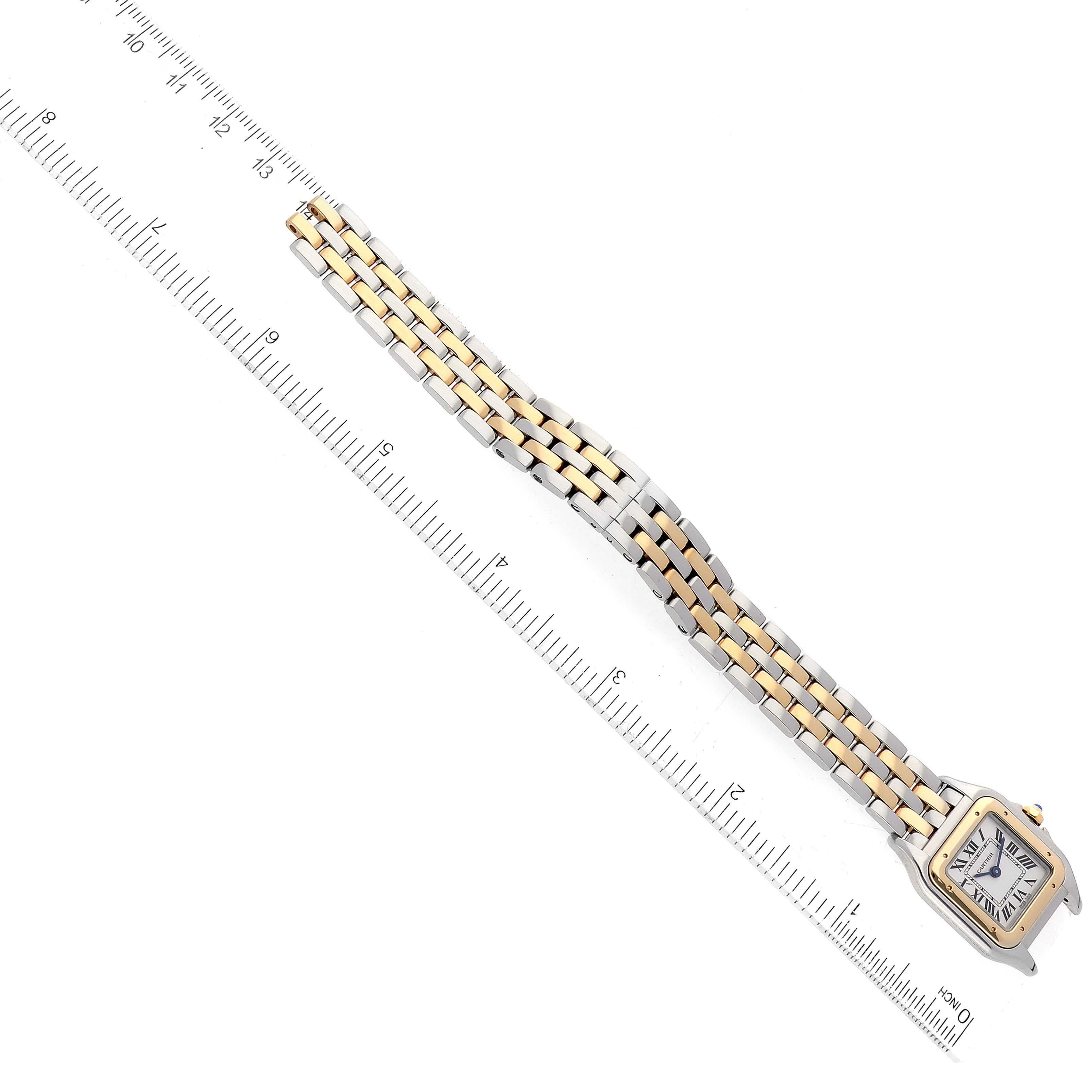Cartier Panthere Steel Yellow Gold 2 Row Ladies Watch W2PN0006 Box Papers 6
