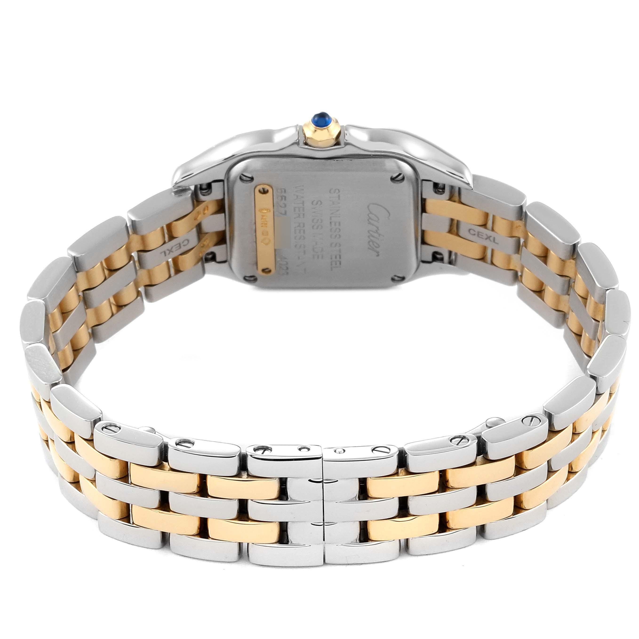Cartier Panthere Steel Yellow Gold 2 Row Ladies Watch W2PN0006 Box Papers 3