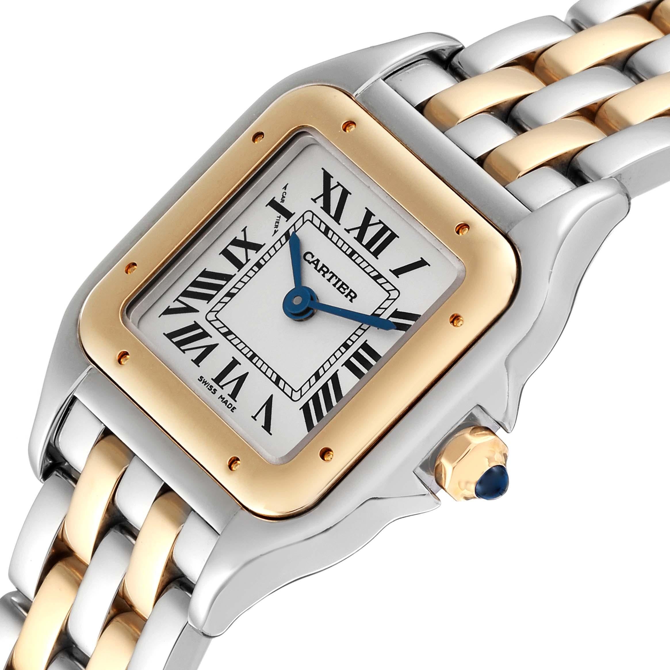 Cartier Panthere Steel Yellow Gold 2 Row Ladies Watch W2PN0006 Card 1