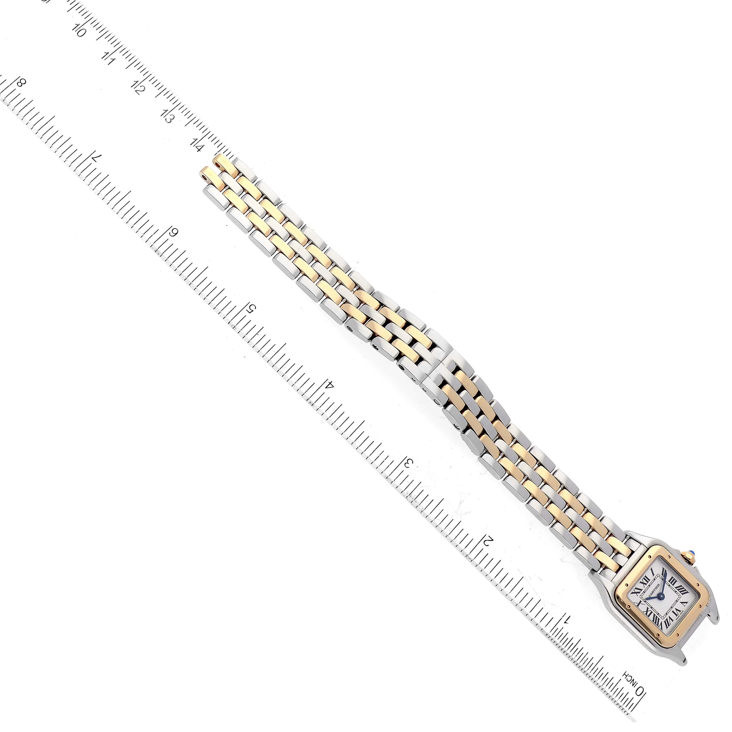 Cartier Panthere Steel Yellow Gold 2 Row Ladies Watch W2PN0006 Card 4