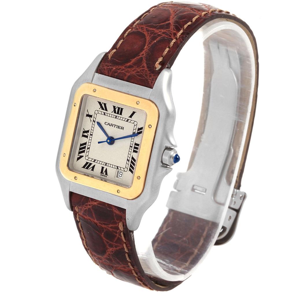 Cartier Panthere Steel Yellow Gold Brown Unisex Watch W25028B5 Box 2