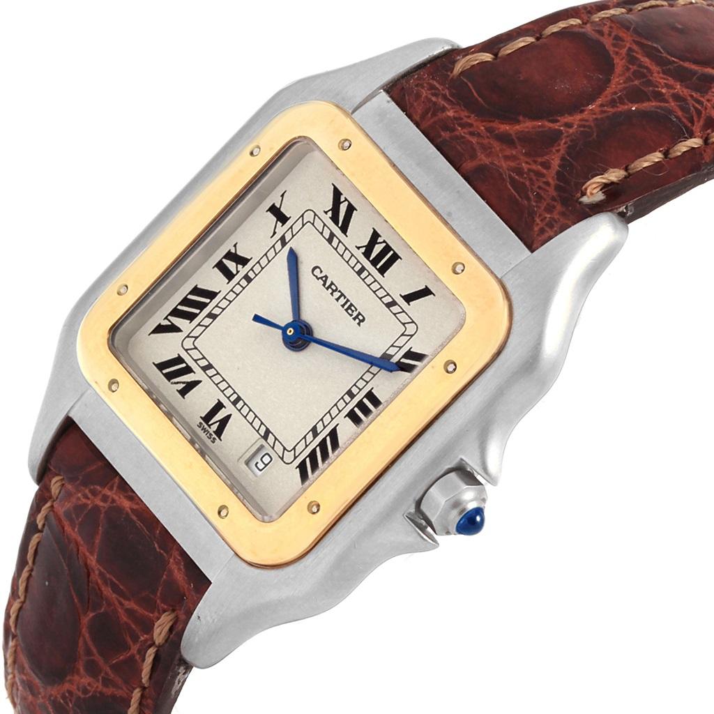 Cartier Panthere Steel Yellow Gold Brown Unisex Watch W25028B5 Box 3
