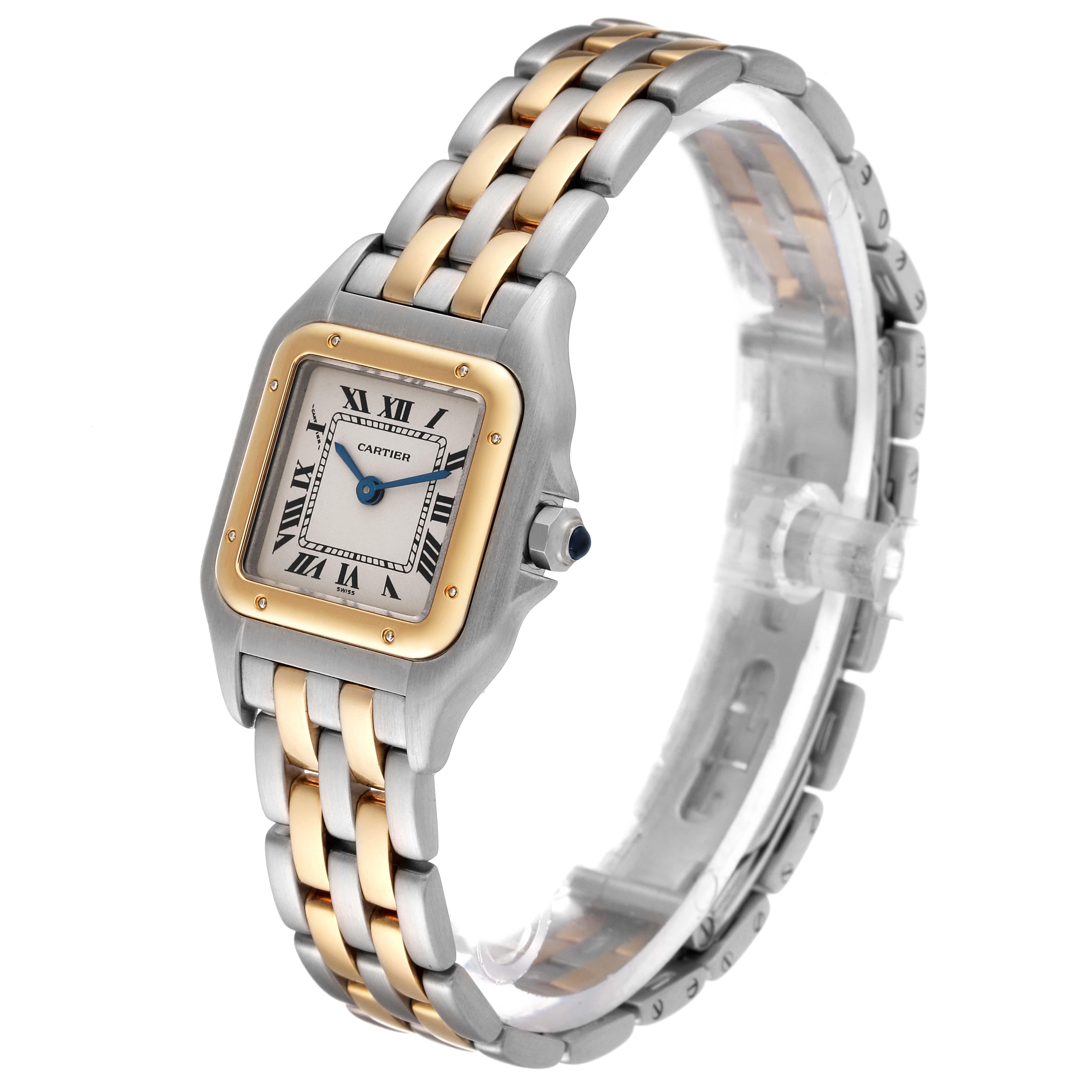 Women's Cartier Panthere Steel Yellow Gold Two Row Ladies Watch W25029B6