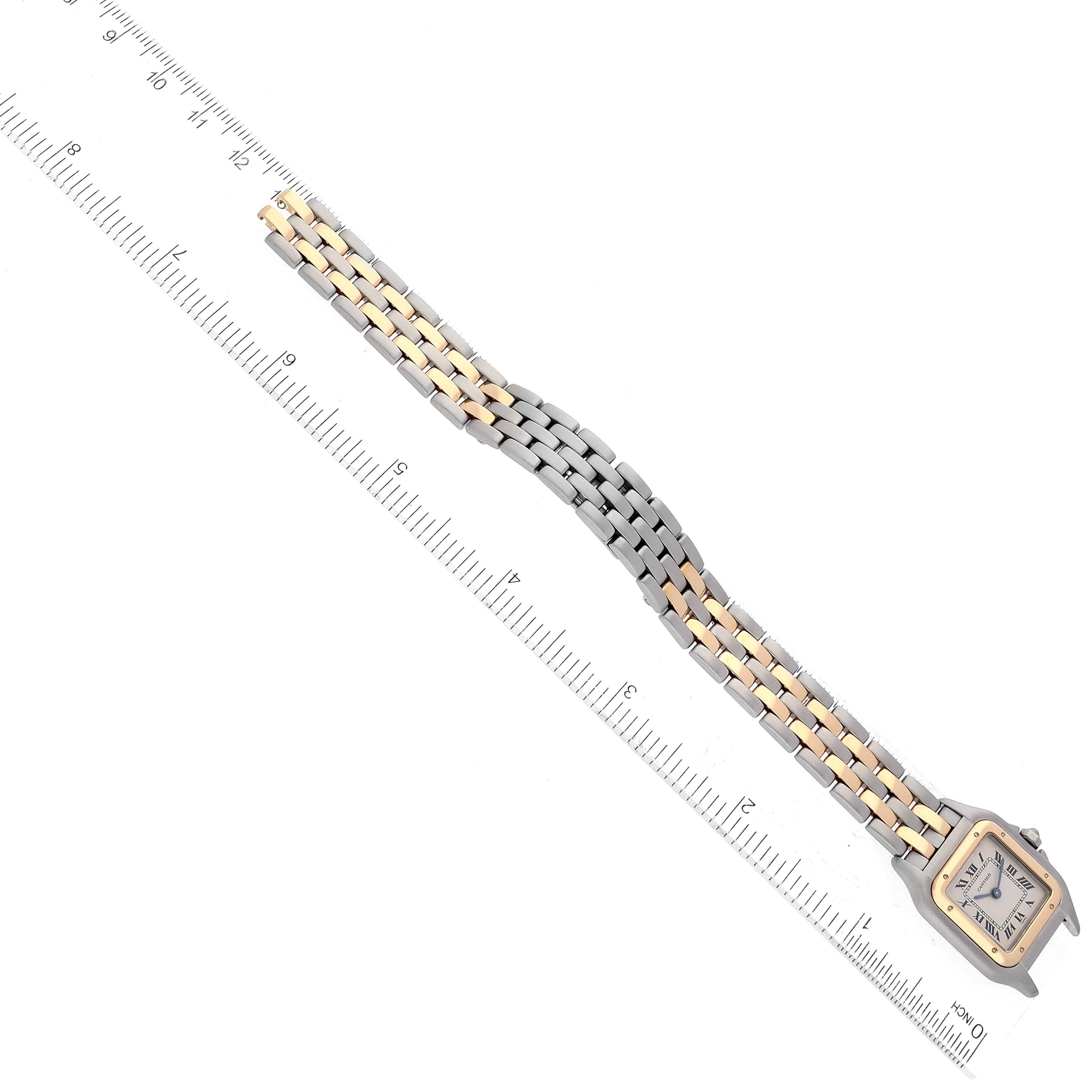 Cartier Panthere Steel Yellow Gold Two Row Ladies Watch W25029B6 4