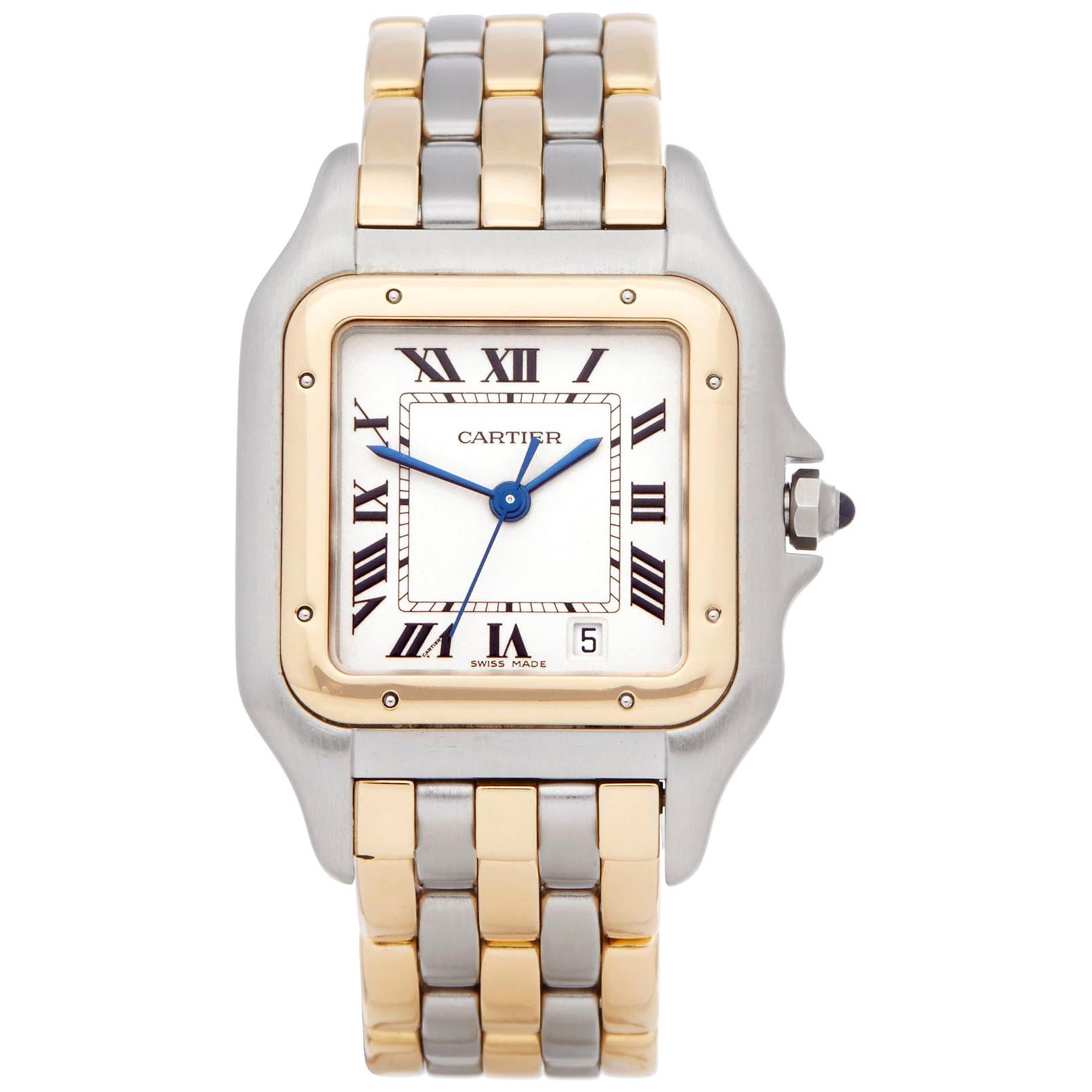 Cartier Panthere Three-Row 18 Karat Stainless and Yellow Gold W25028V