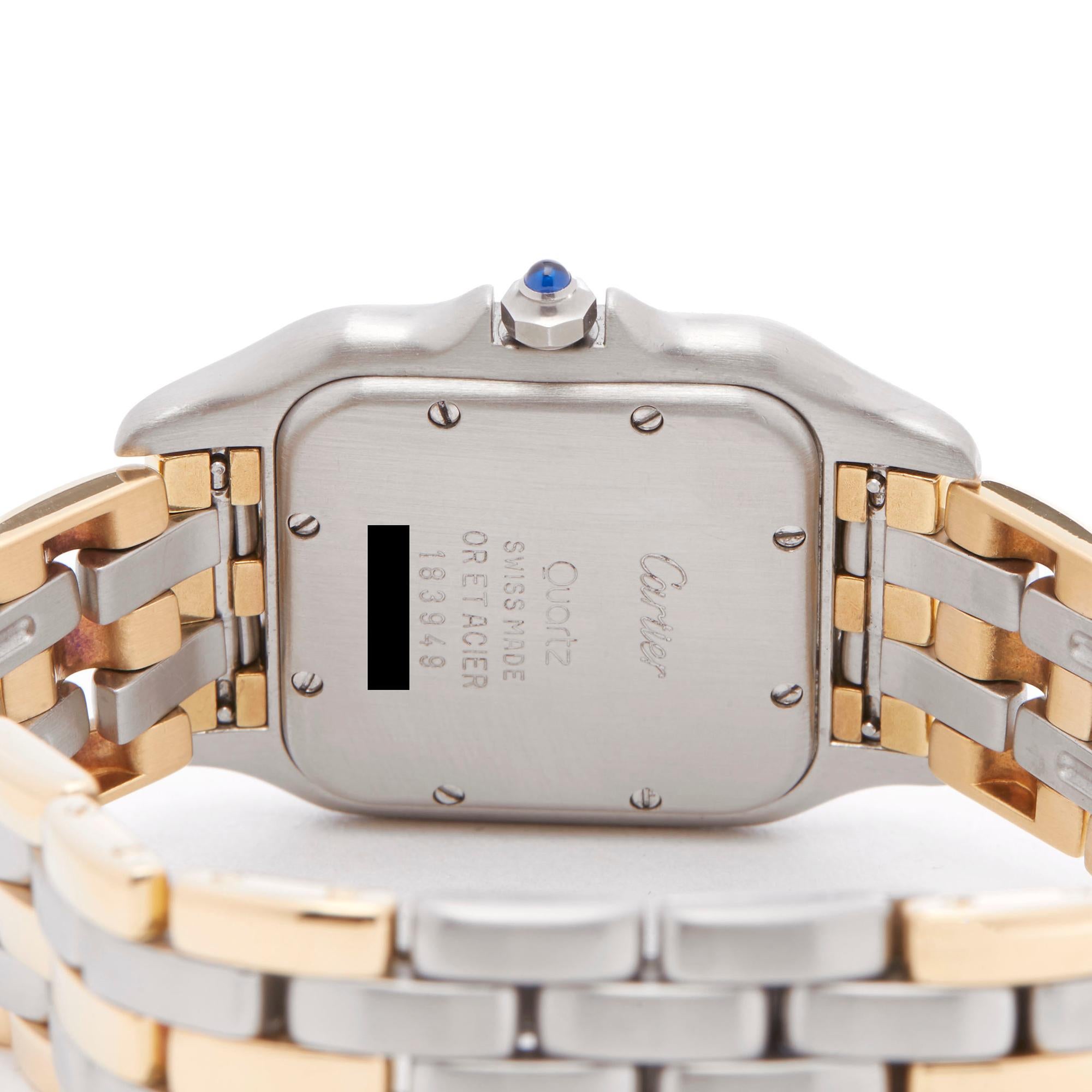 Cartier Panthere Three-Row 18 Karat Stainless and Yellow Gold W25028V 2