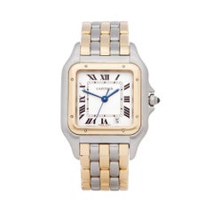 Cartier Panthere Three-Row 18 Karat Stainless and Yellow Gold W25028V