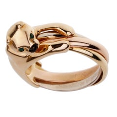 Cartier Panthere Trinity Tri Color Gold Ring