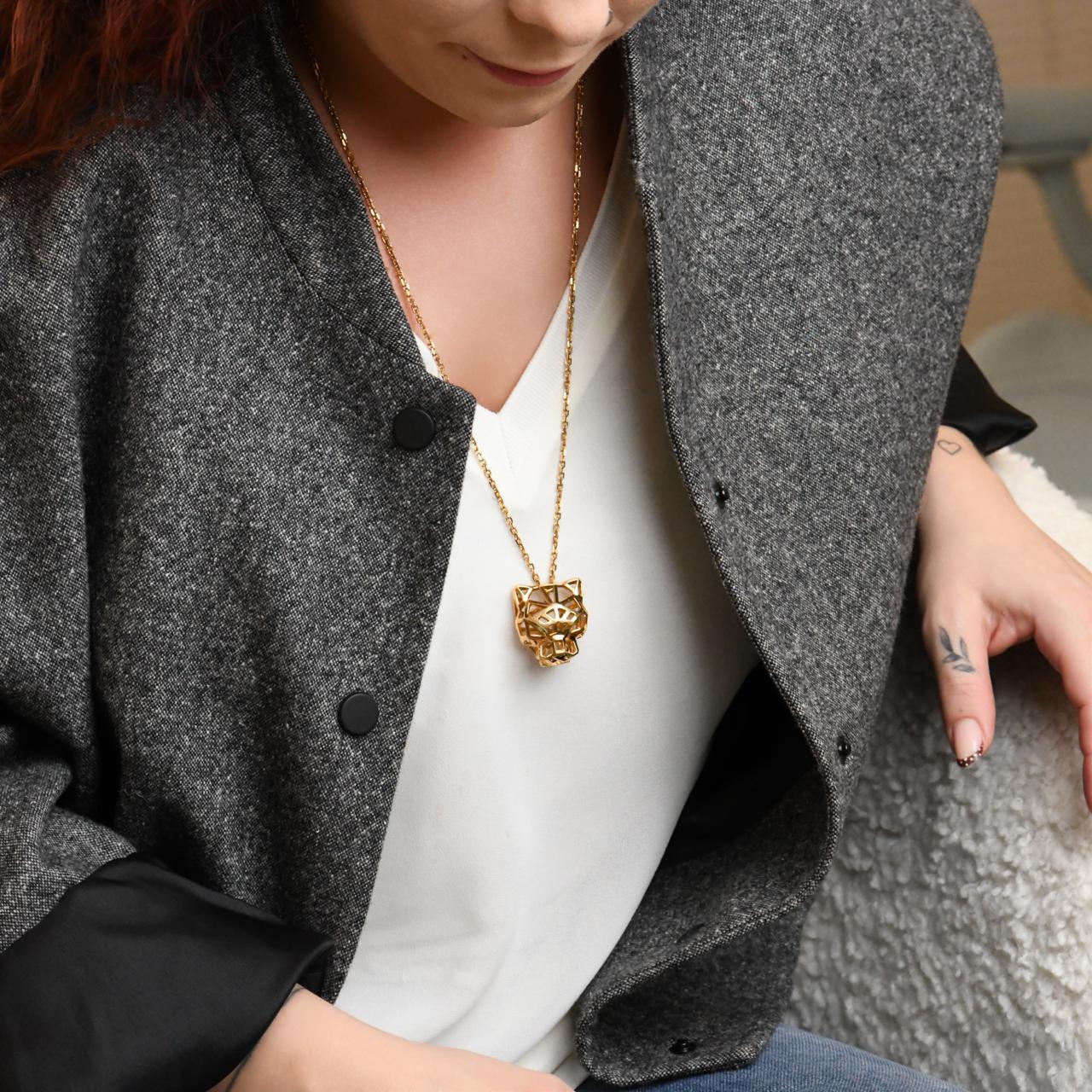 Collar Cartier Panthère Tsavorita Ónice Oro Amarillo 18K en venta 2