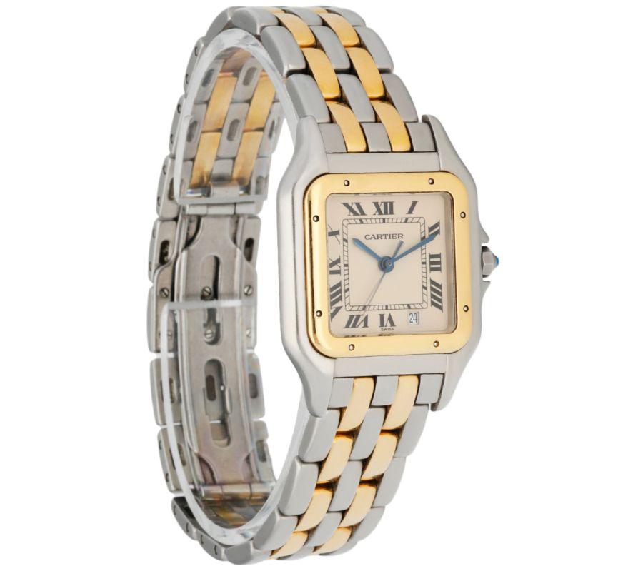 Cartier Panthere Zweireihige Midsize Damenuhr im Zustand „Hervorragend“ in Great Neck, NY