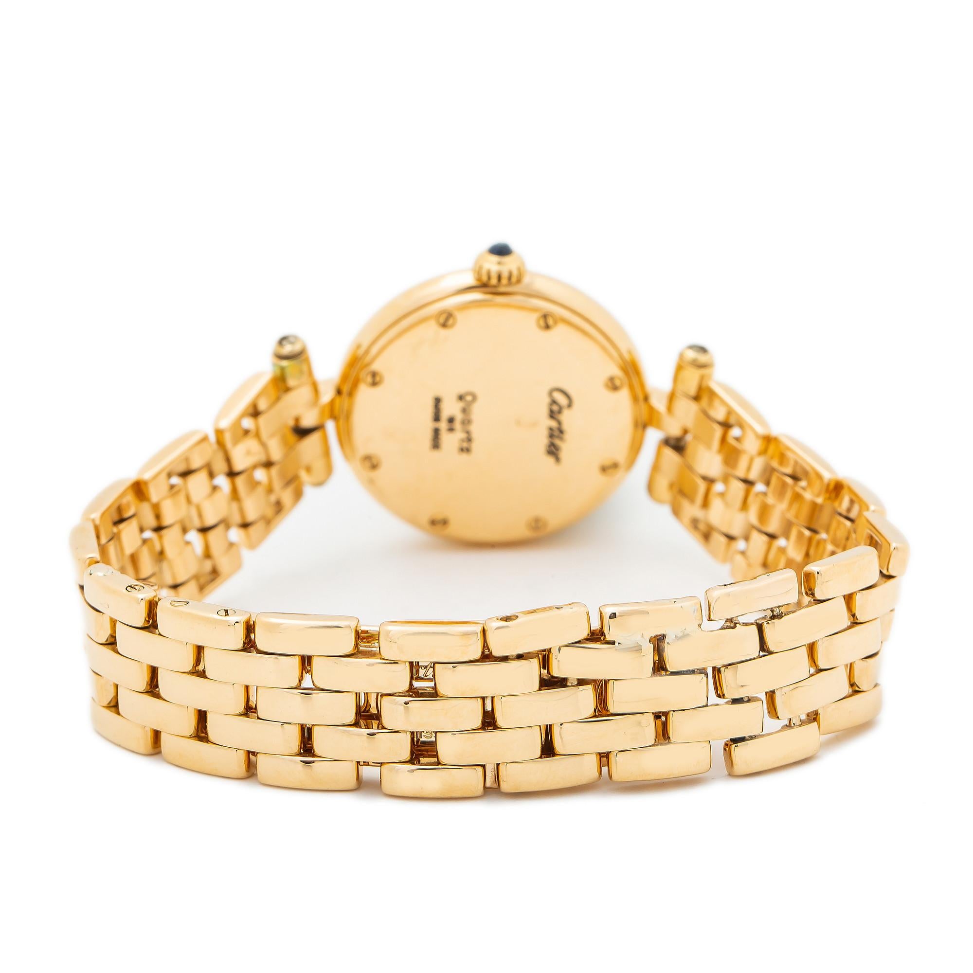 Cartier Panthere Vendome 1057920 18K Gold Tone Womens watch 22MM
