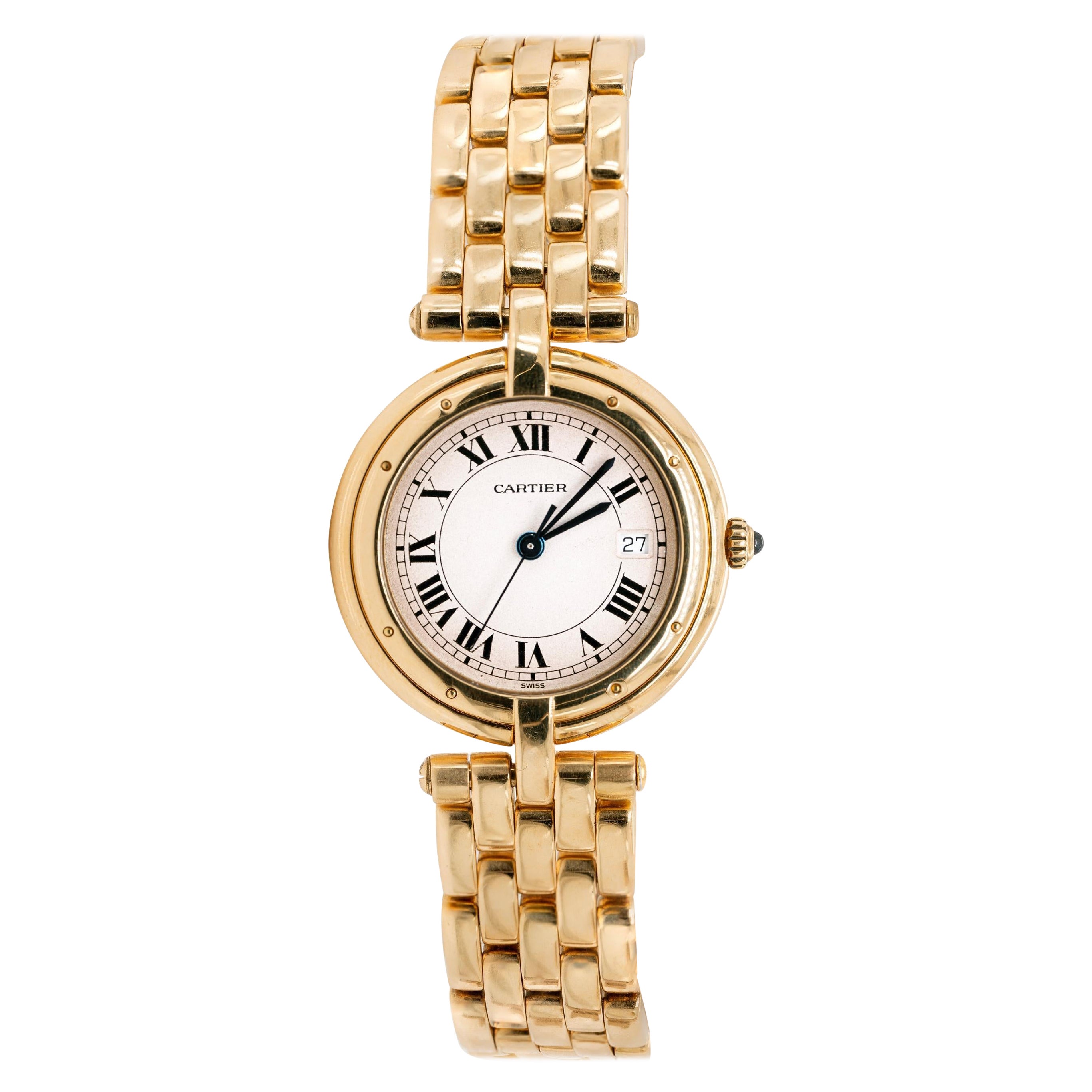 Cartier Panthère Vendôme 18 Karat Gelbgold 30mm Runde Uhr