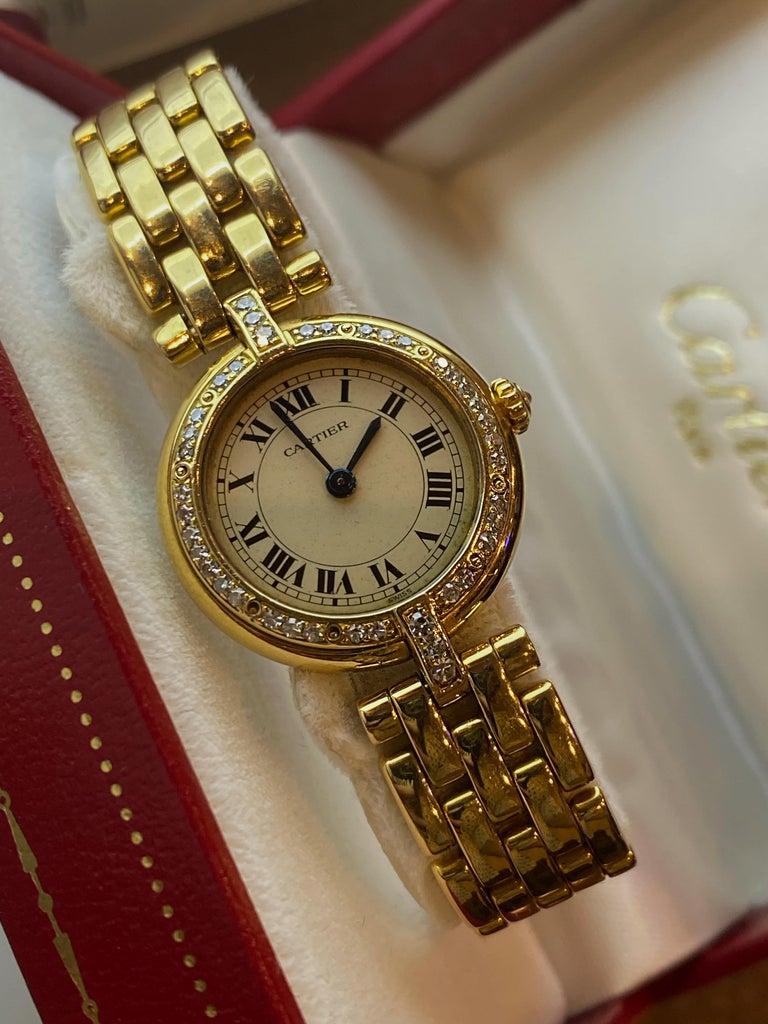 Orologio da donna Cartier Panthere Vendome in oro giallo 18 carati