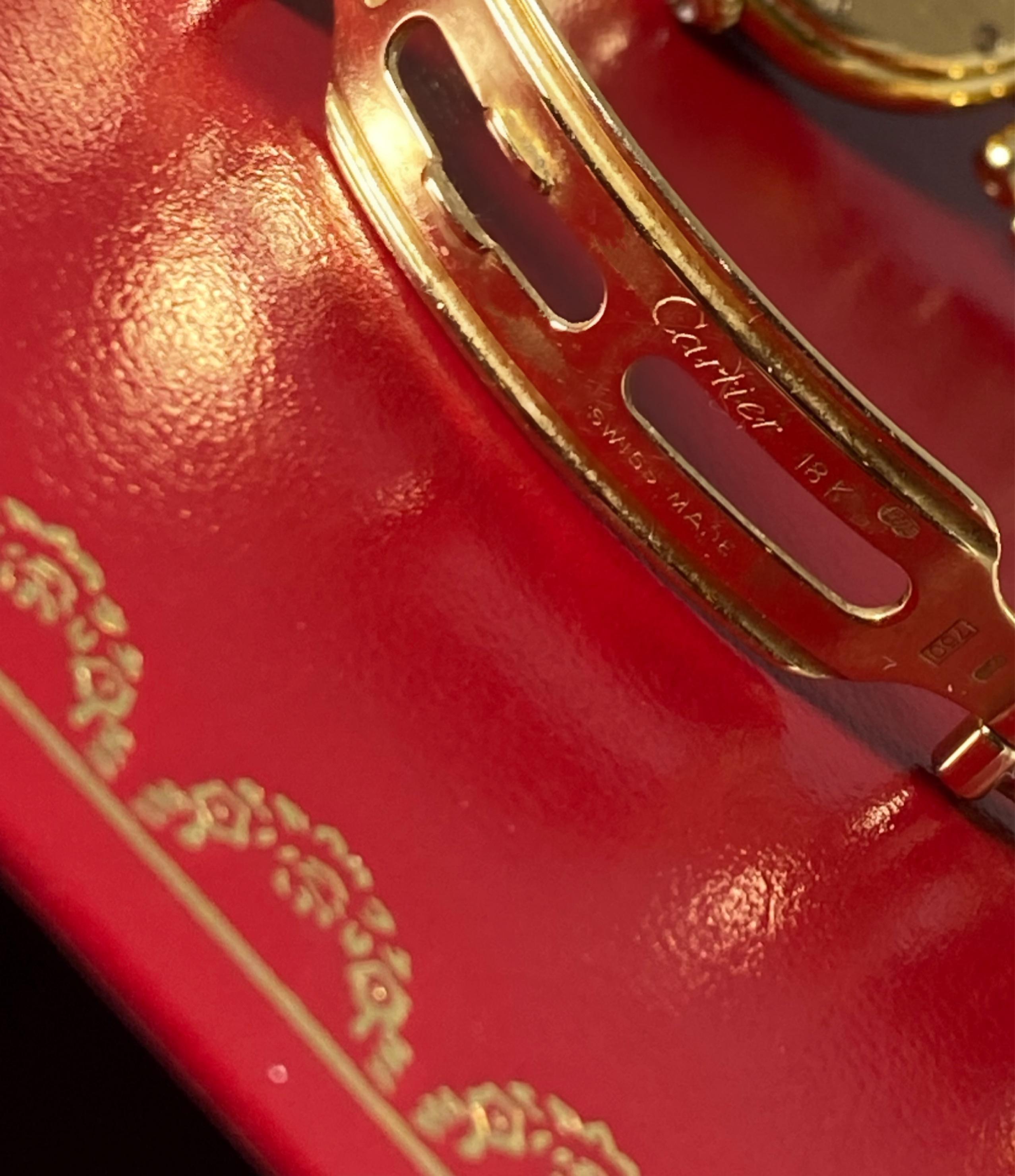 Cartier Panthere Vendome 24m Damenuhr aus 18 Karat Gelbgold mit Diamanten. Box & Link. im Zustand „Hervorragend“ in MELBOURNE, AU