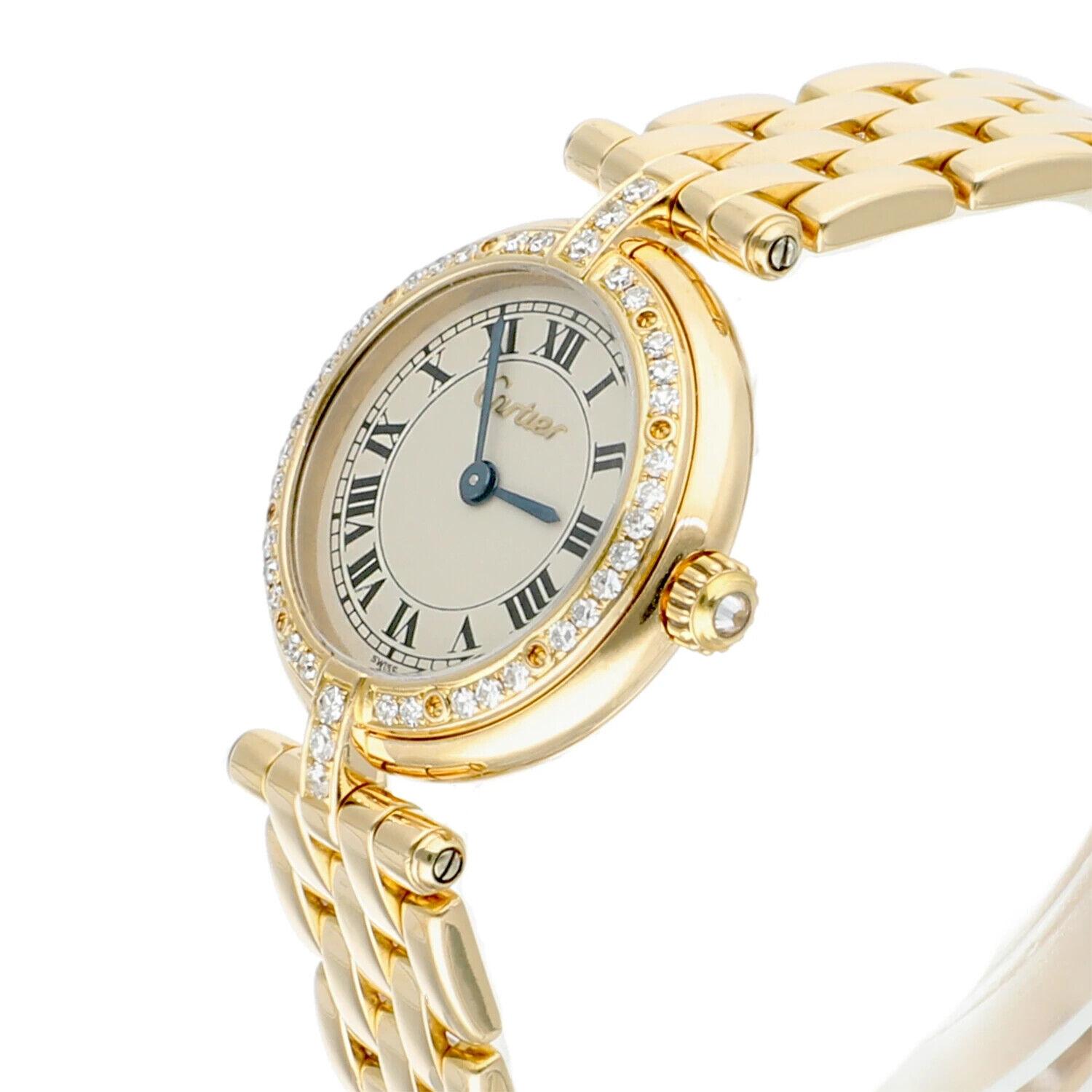 Cartier Panthère Vendome 18k 8057916 Gelbgold Uhr mit Fabrik Diamant 23mm 1