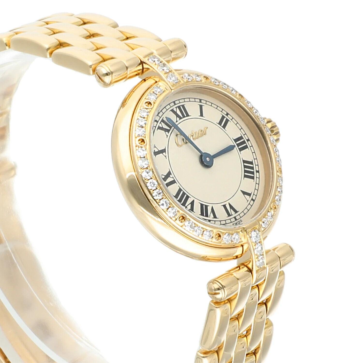 Cartier Panthère Vendome 18k 8057916 Gelbgold Uhr mit Fabrik Diamant 23mm 2
