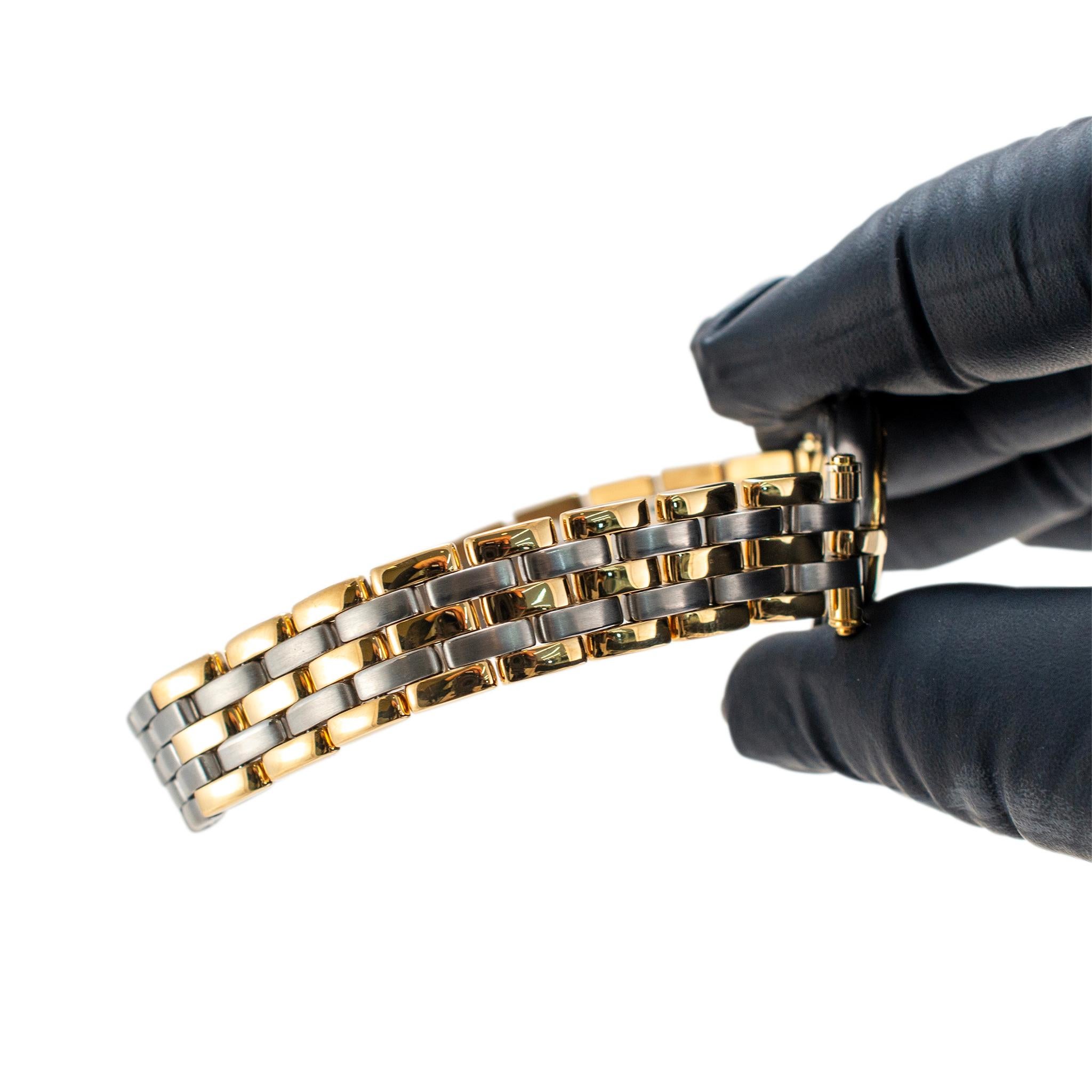 Cartier Panthere Vendome 24MM 1057920 Three Row Gelbgold & Stahl Damenuhr 4