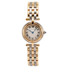 Cartier Panthere Vendome 24MM 1057920 Three Row Gelbgold & Stahl Damenuhr