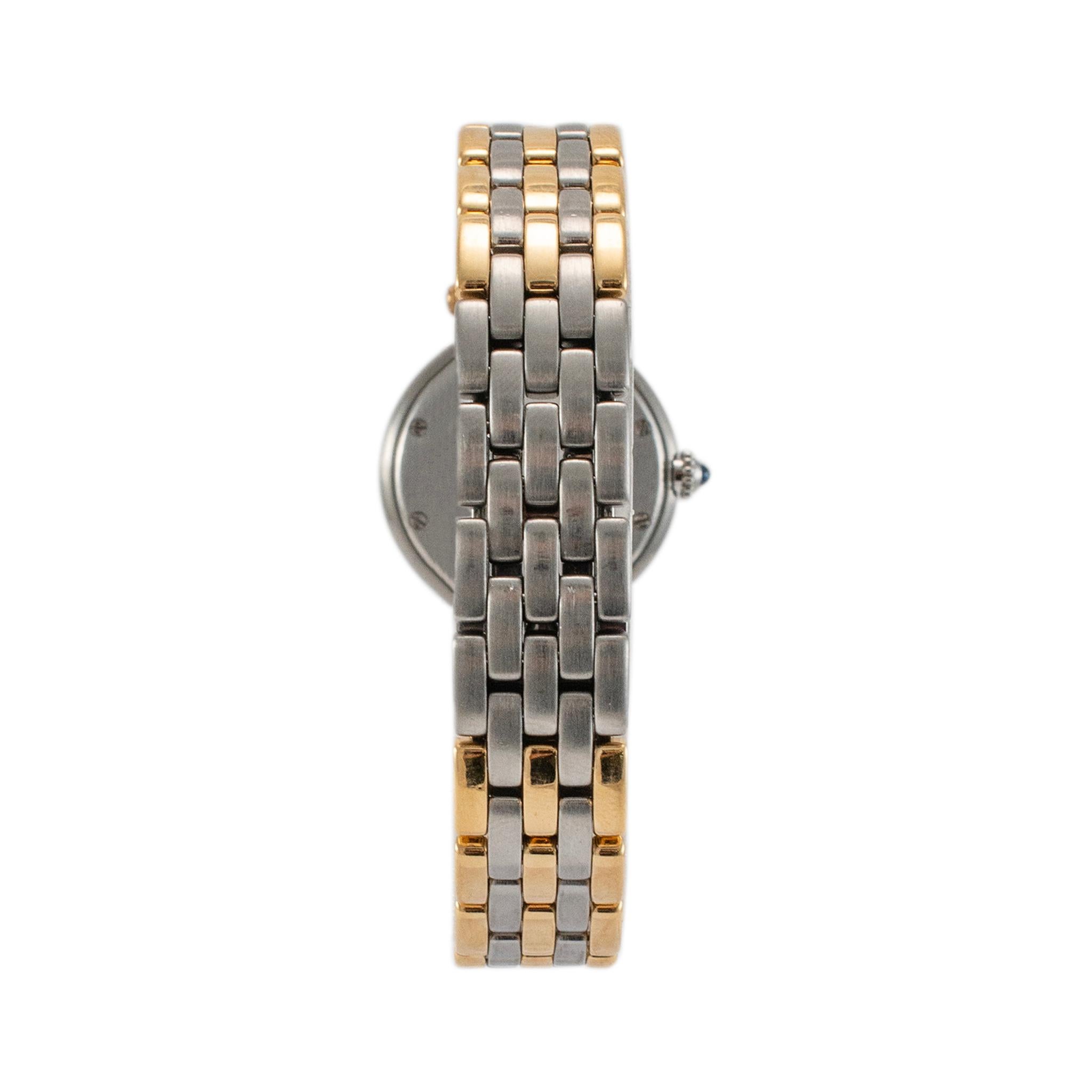 Cartier Panthere Vendome 24MM 166920 Dreireihige Damenuhr aus Gelbgold und Stahl 1
