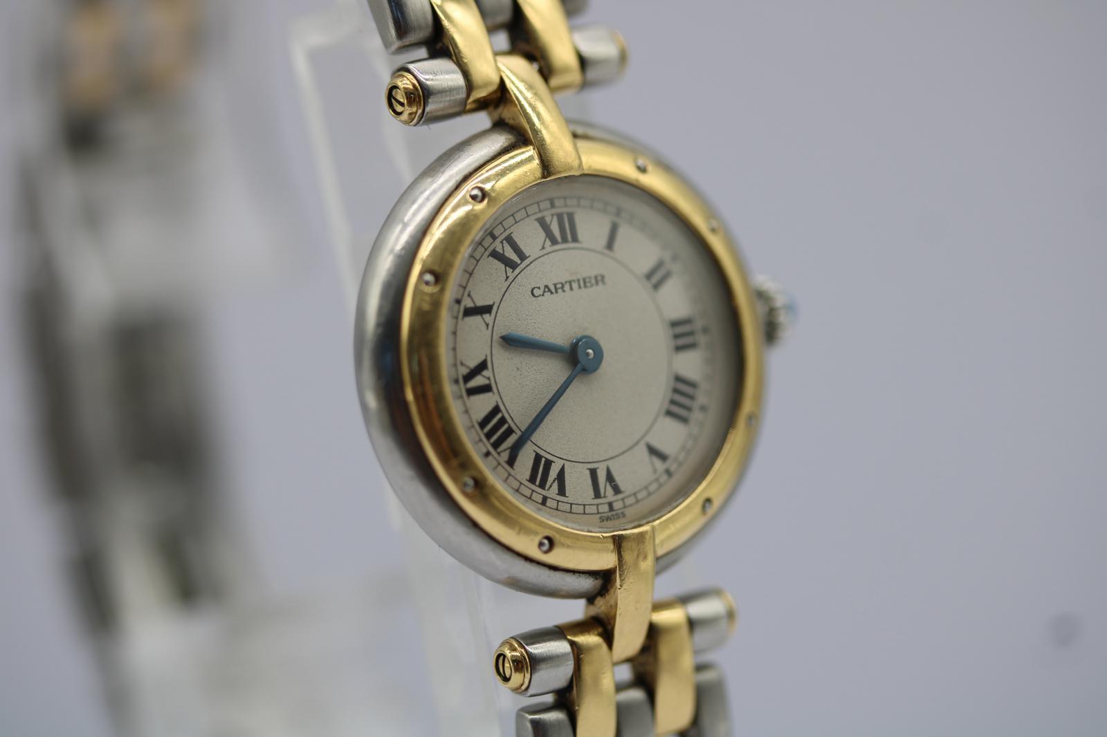 Cartier Panthère Vendôme 66920 Bracciale in acciaio e oro  Quadrante romano classico in vendita 7