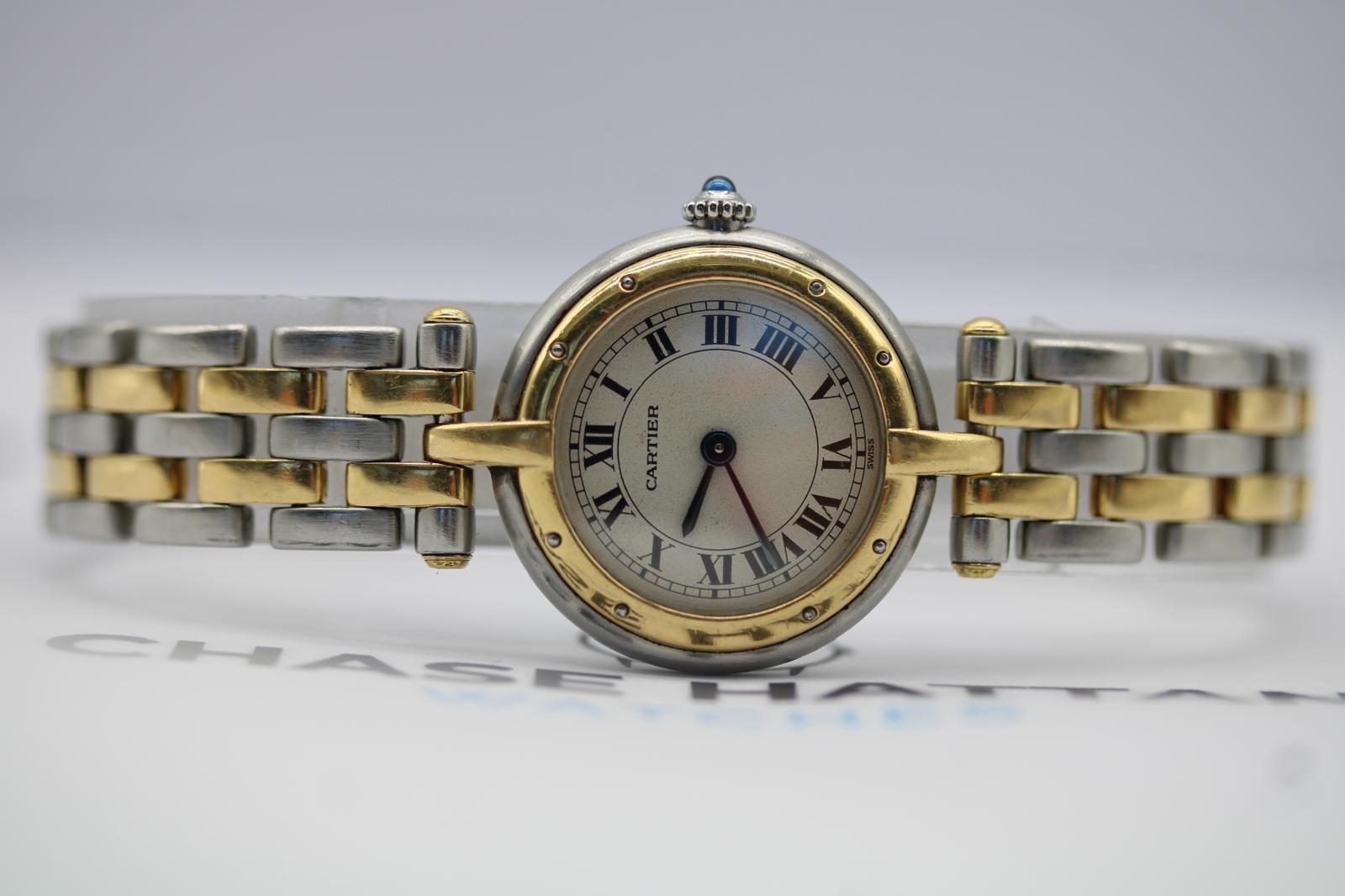 Cartier Panthère Vendôme 66920 Bracciale in acciaio e oro  Quadrante romano classico in vendita 8
