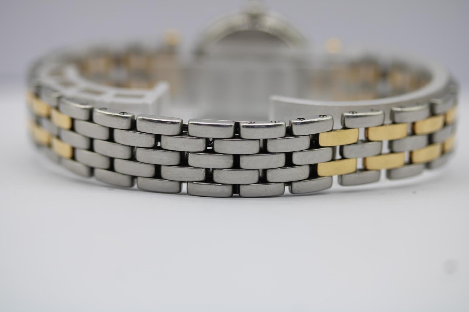 Cartier Panthère Vendôme 66920 Bracciale in acciaio e oro  Quadrante romano classico in vendita 2