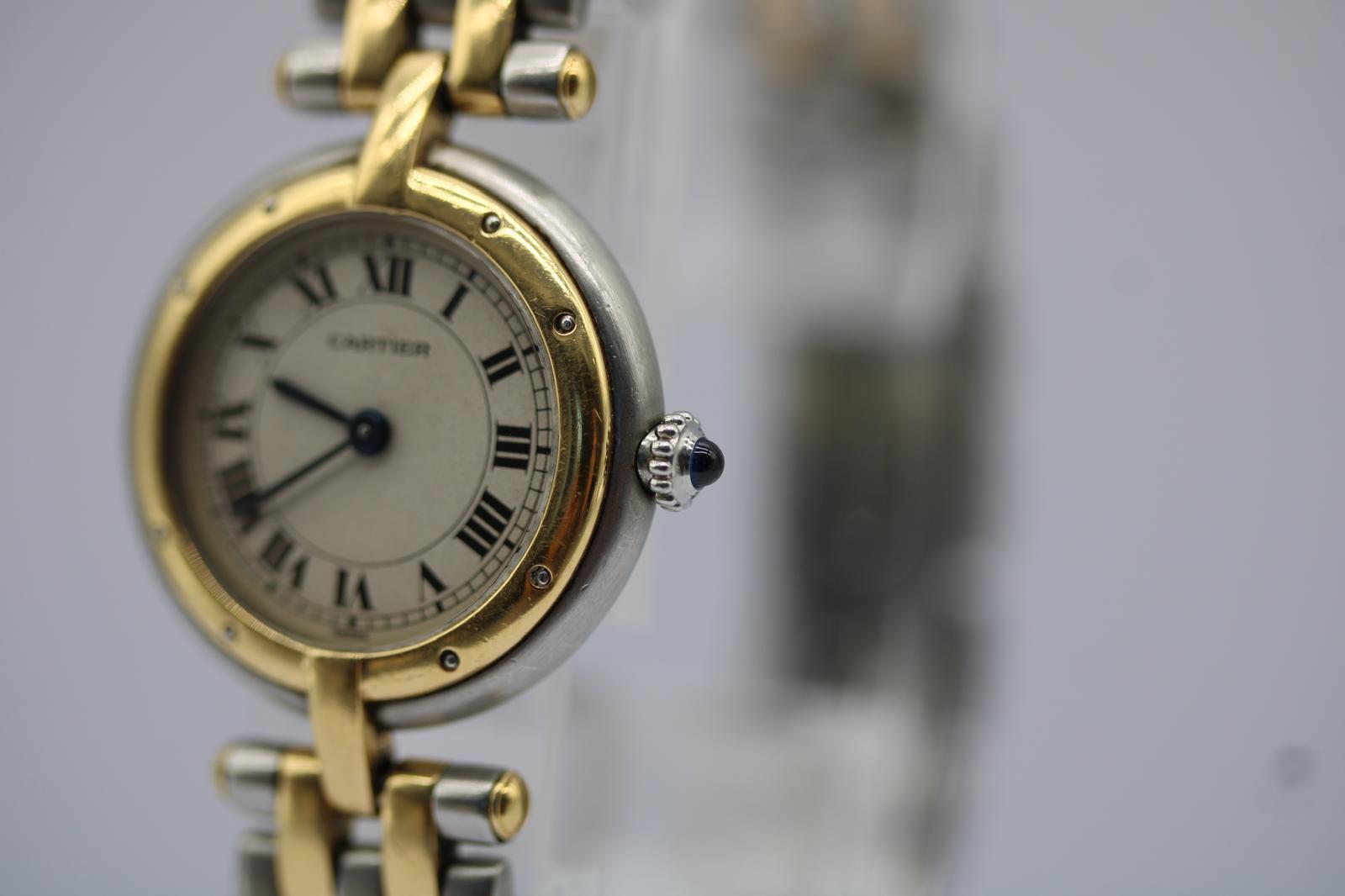 Cartier Panthère Vendôme 66920 Bracciale in acciaio e oro  Quadrante romano classico in vendita 4