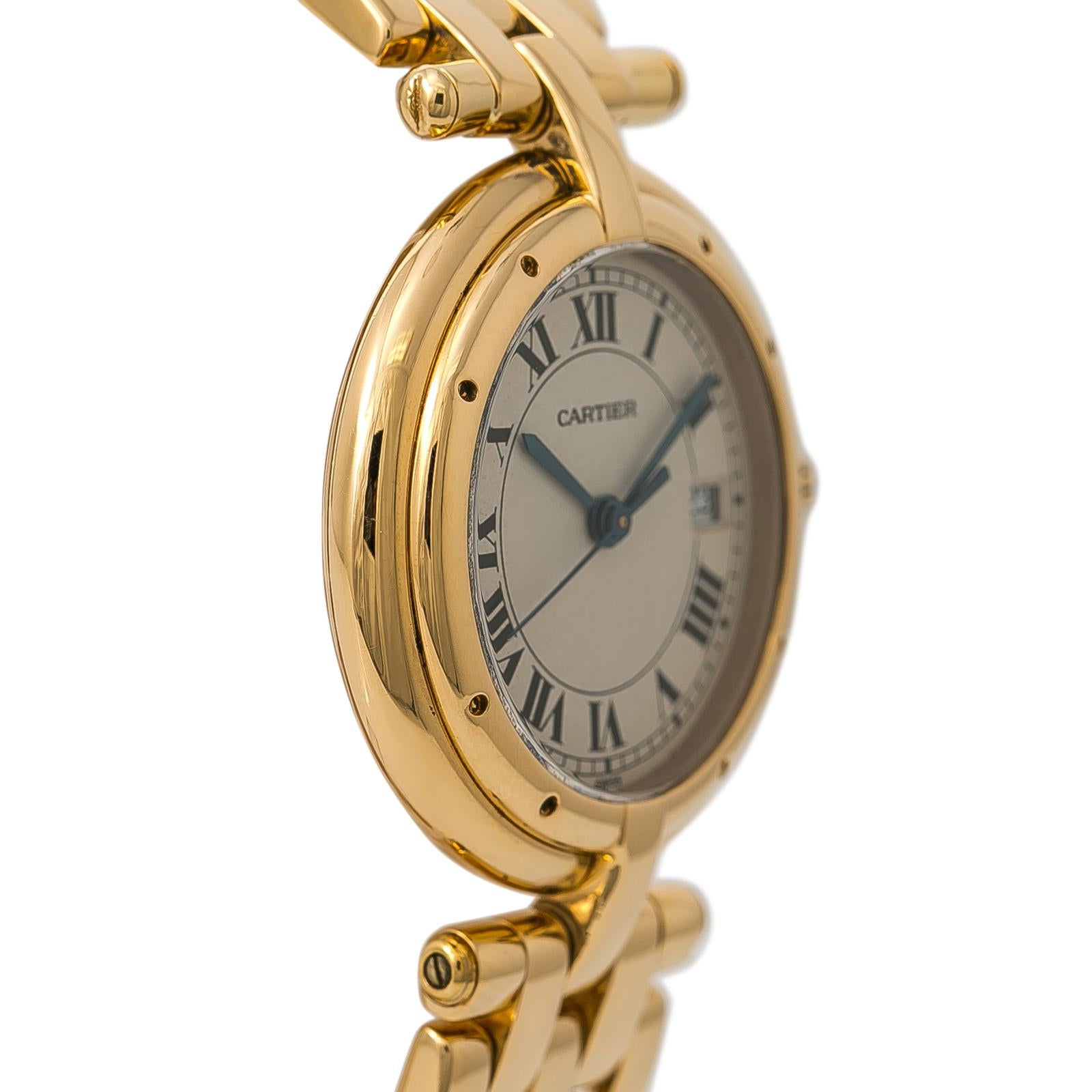 Women's Cartier Panthere Vendome 883964 Womens Quartz Watch 18K Yellow Gold For Sale