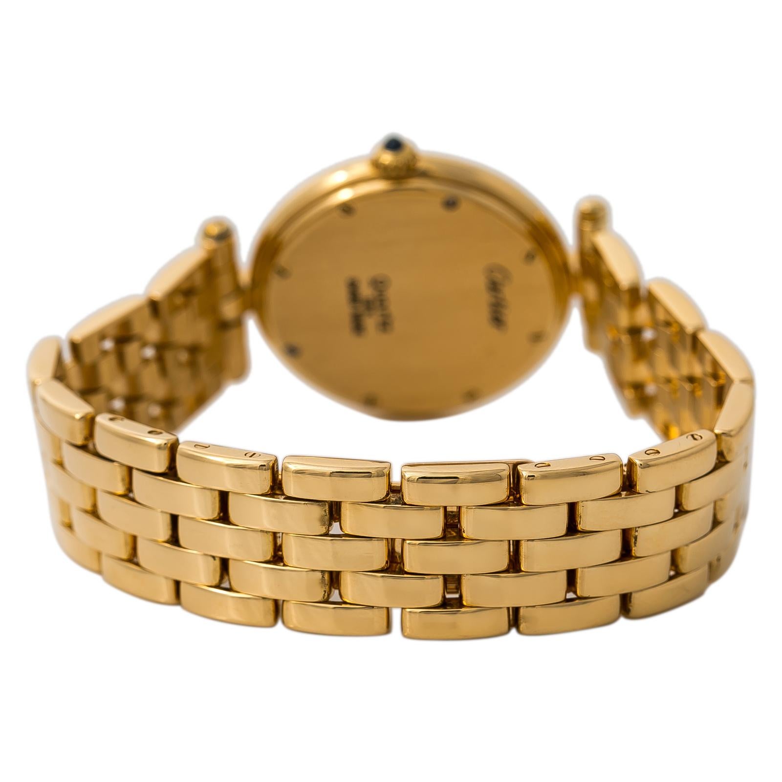 Cartier Panthere Vendome 883964 Womens Quartz Watch 18K Yellow Gold For Sale 2