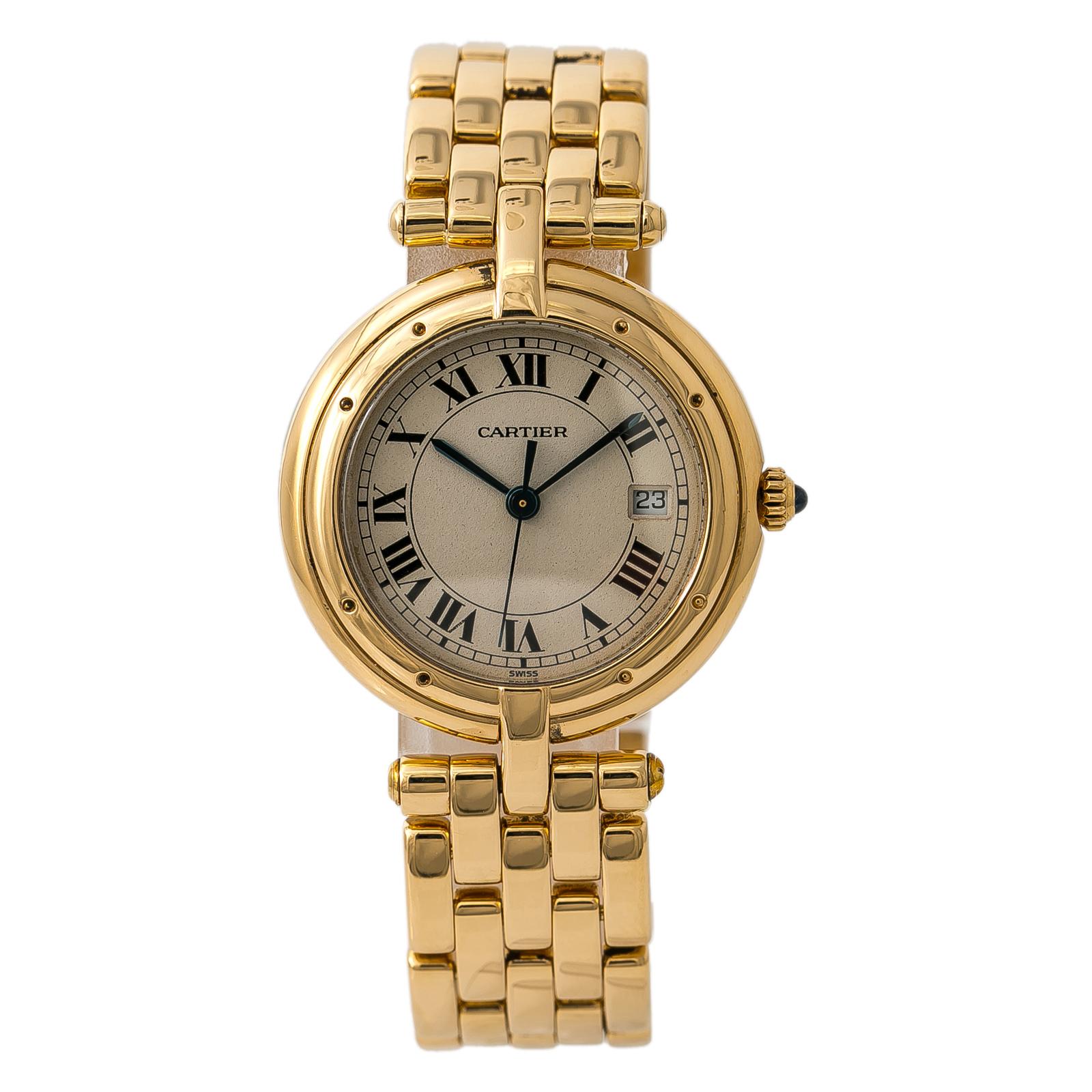 Cartier Panthere Vendome 883964 Womens Quartz Watch 18K Yellow Gold For Sale