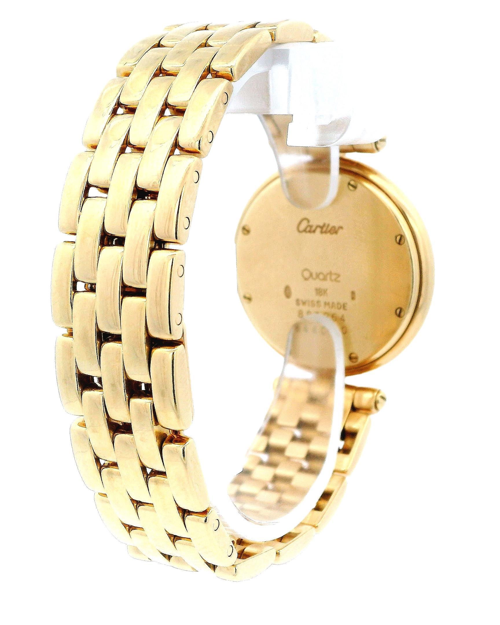 Women's Cartier Panthere Vendome 8839647 Large 18k Yellow Gold Large Watch For Sale