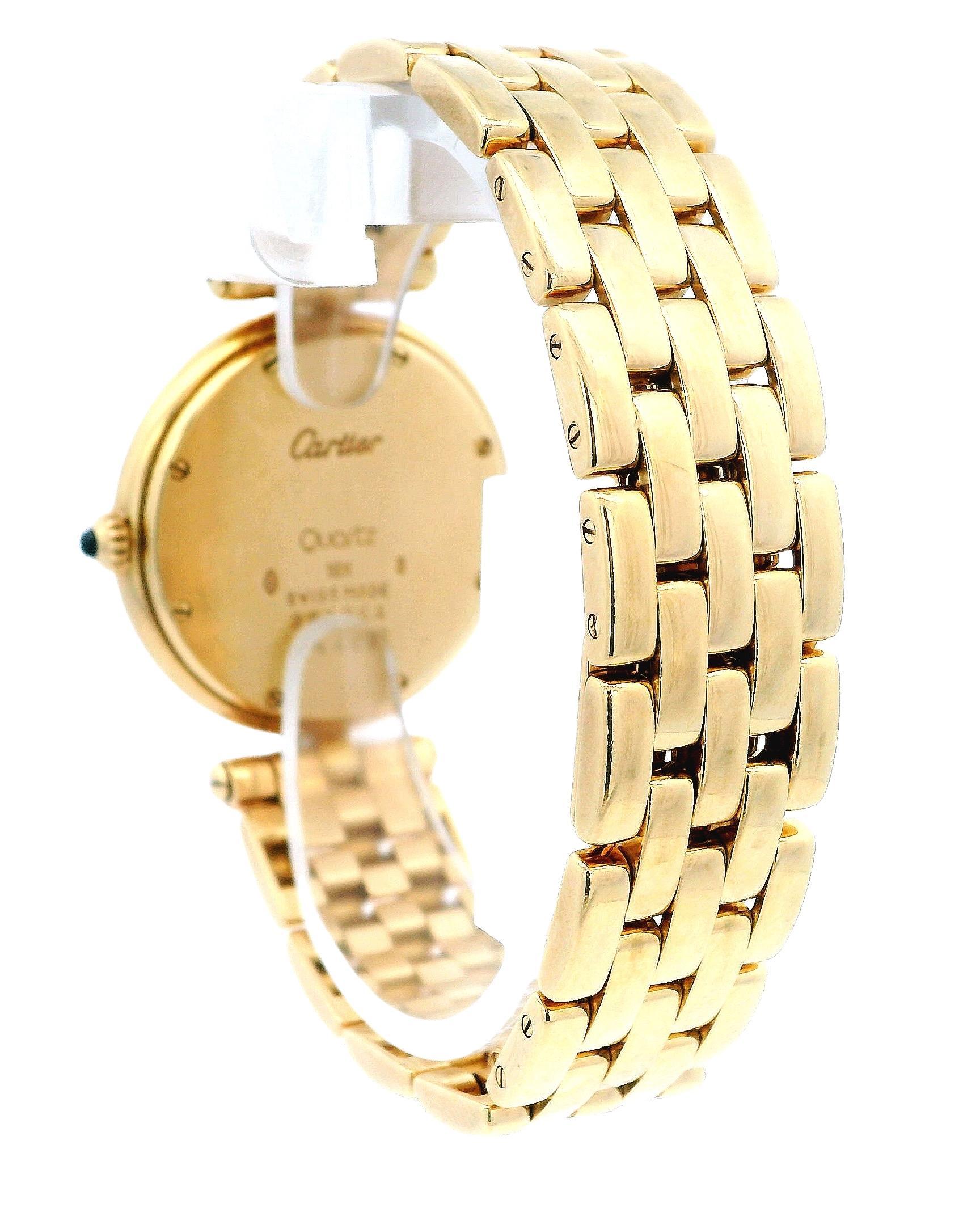 Cartier Panthere Vendome 8839647 Large 18k Yellow Gold Large Watch For Sale 1