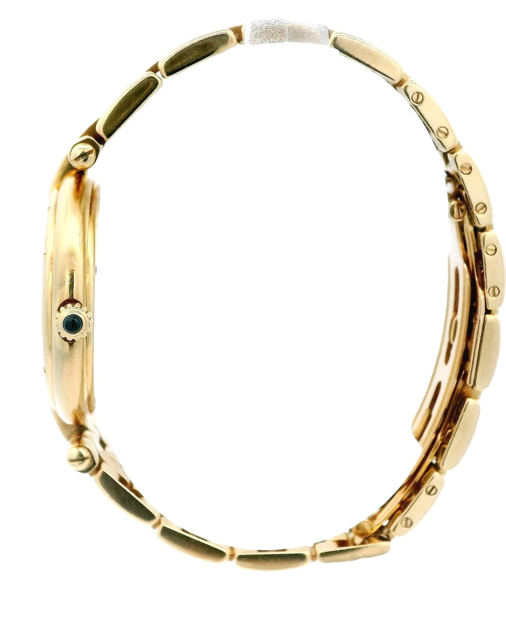 Cartier Panthere Vendome 8839647 Large 18k Yellow Gold Large Watch For Sale 2