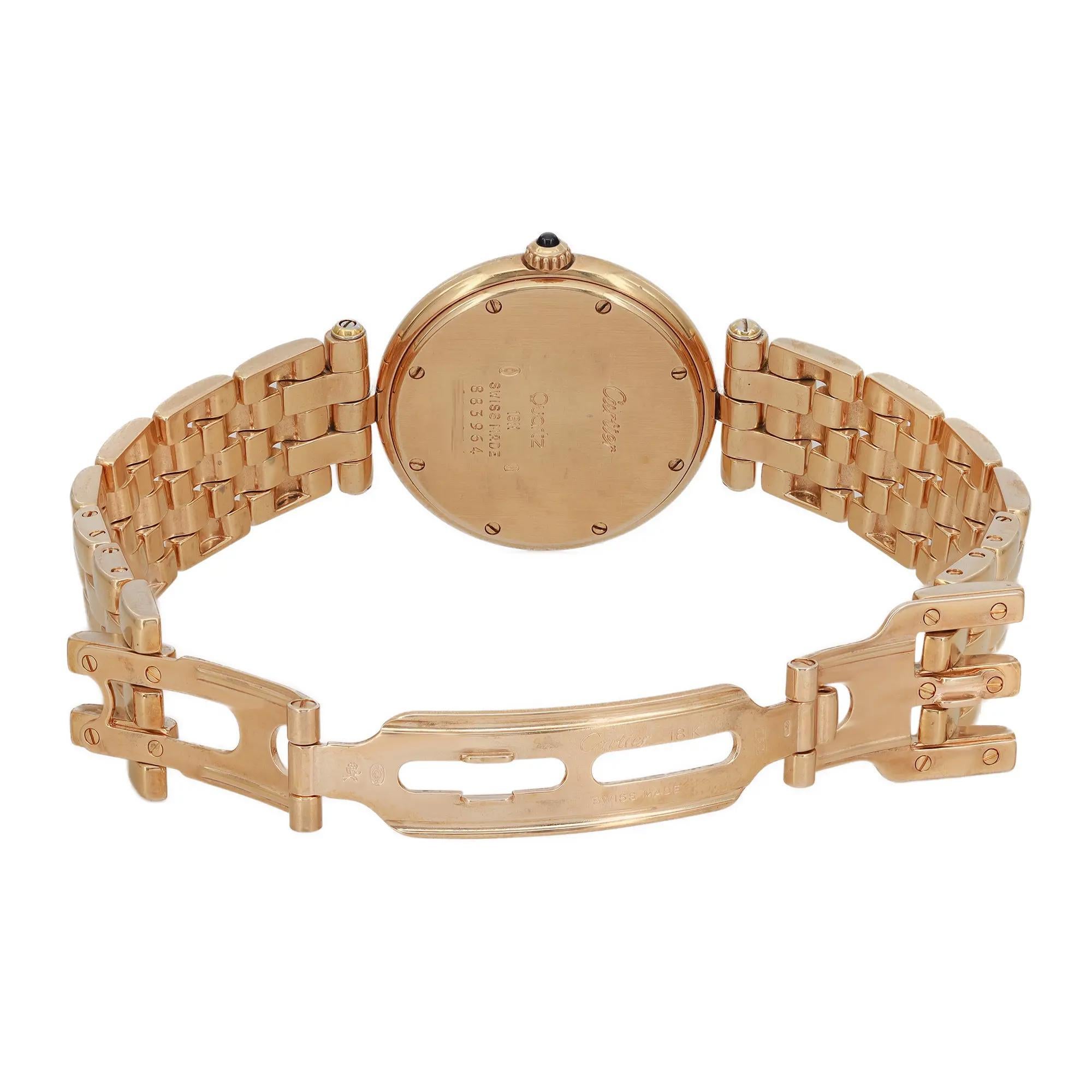 Cartier Panthere Vendome Midsize 18k Yellow Gold Silver Dial Ladies Watch 883964 1