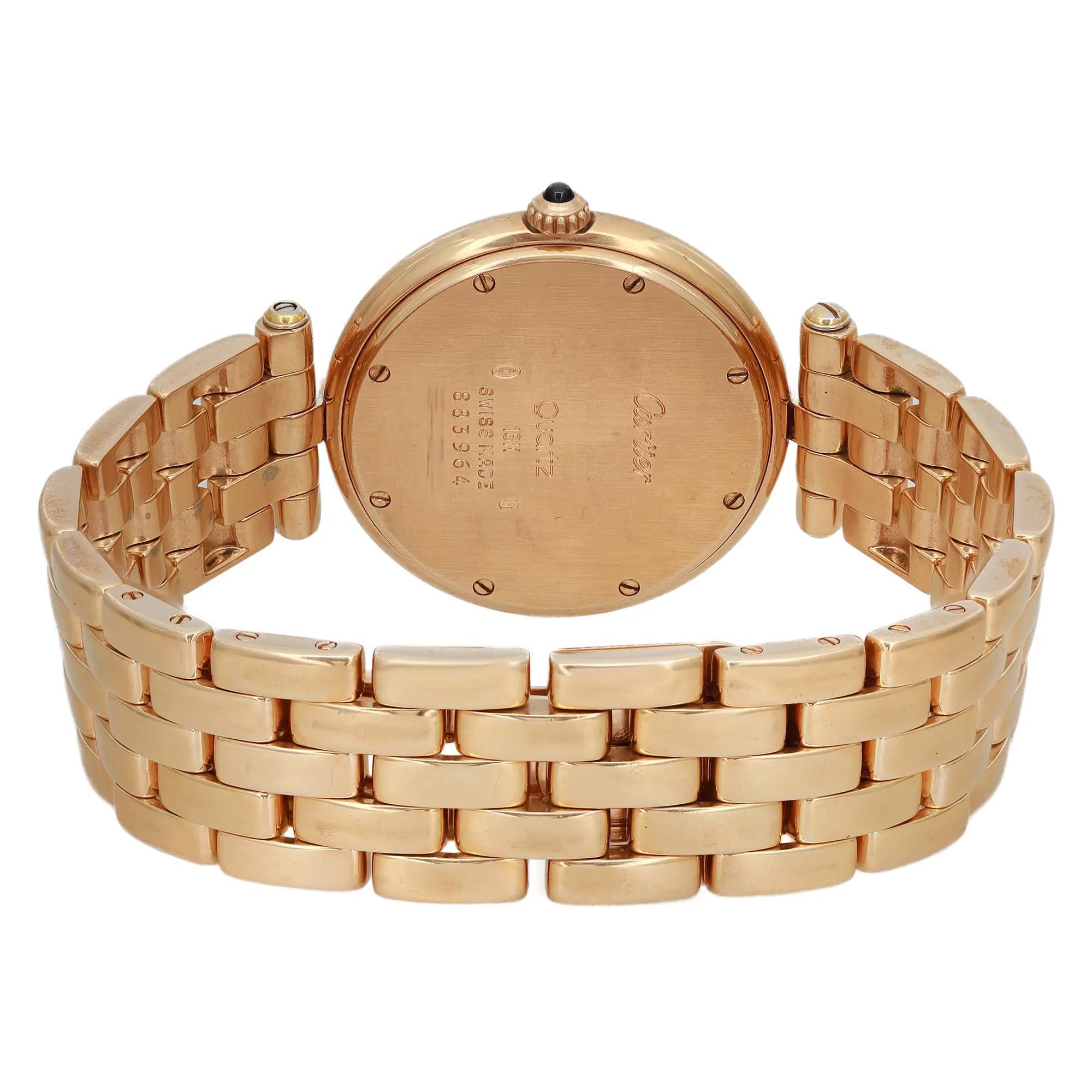 Cartier Panthere Vendome Midsize 18k Yellow Gold Silver Dial Ladies Watch 883964 2