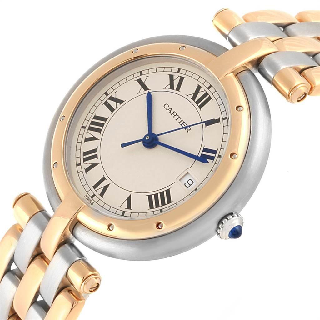 Cartier Panthere Vendome Midsize Steel Yellow Gold Ladies Watch 183964 In Excellent Condition In Atlanta, GA