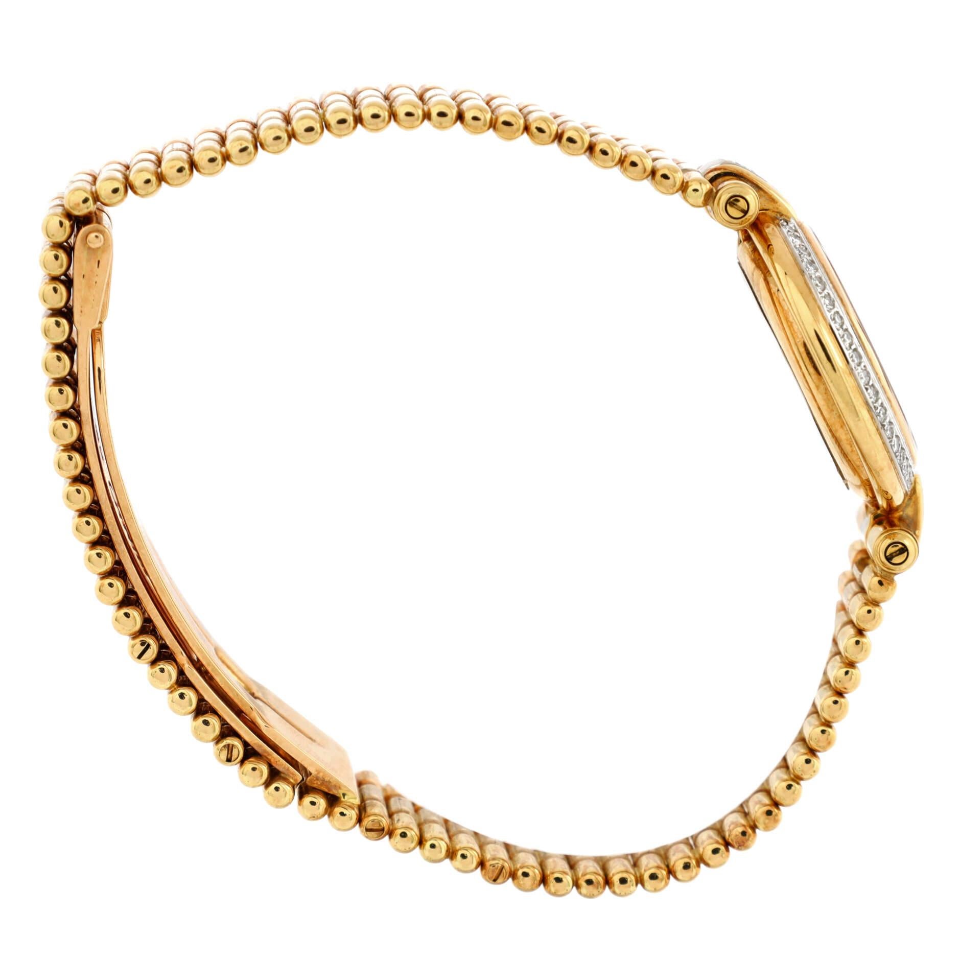 Women's Cartier Panthere Vendome Quartz Watch Yellow Gold with Diamond Bezel 24
