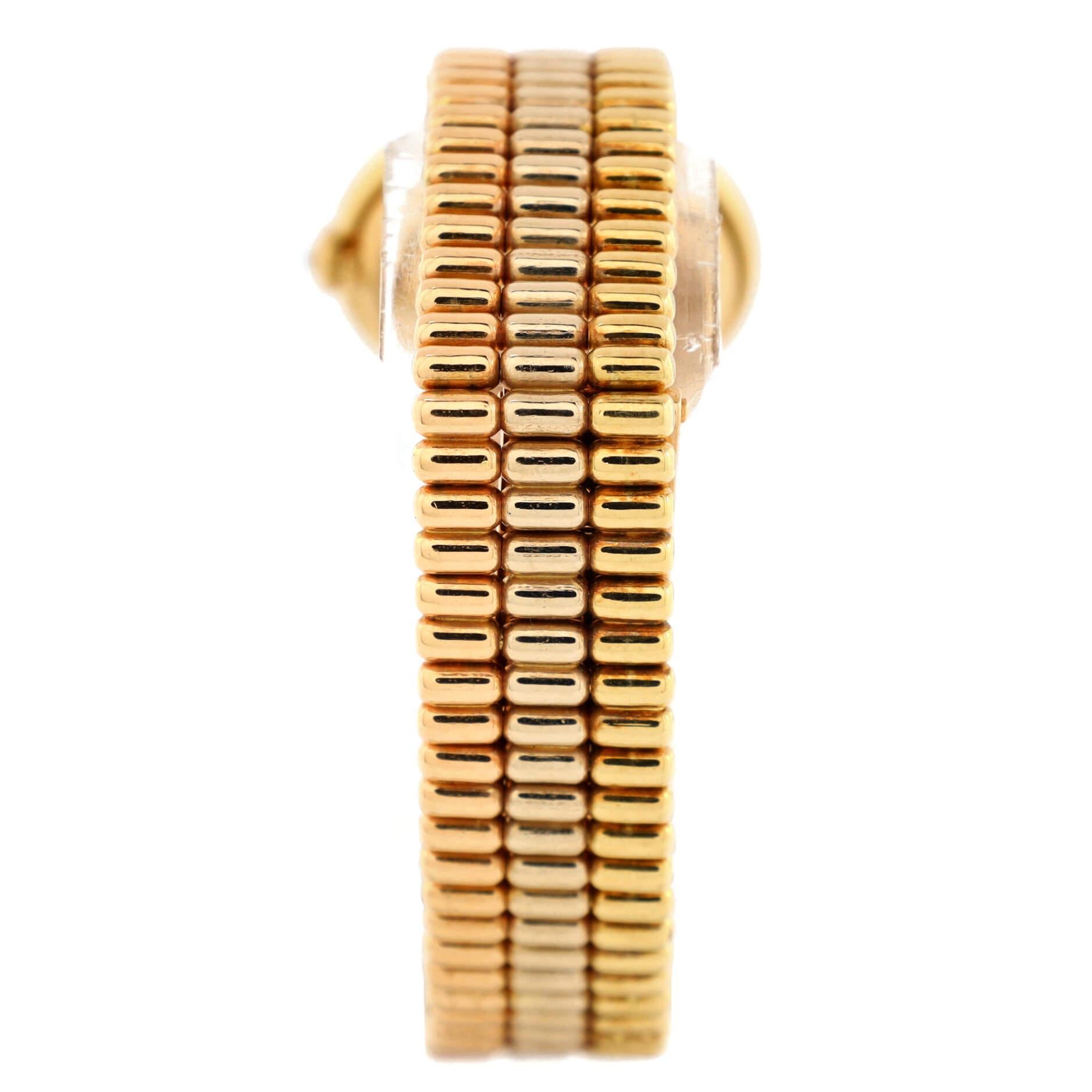 Cartier Panthere Vendome Quartz Watch Yellow Gold with Diamond Bezel 24 1