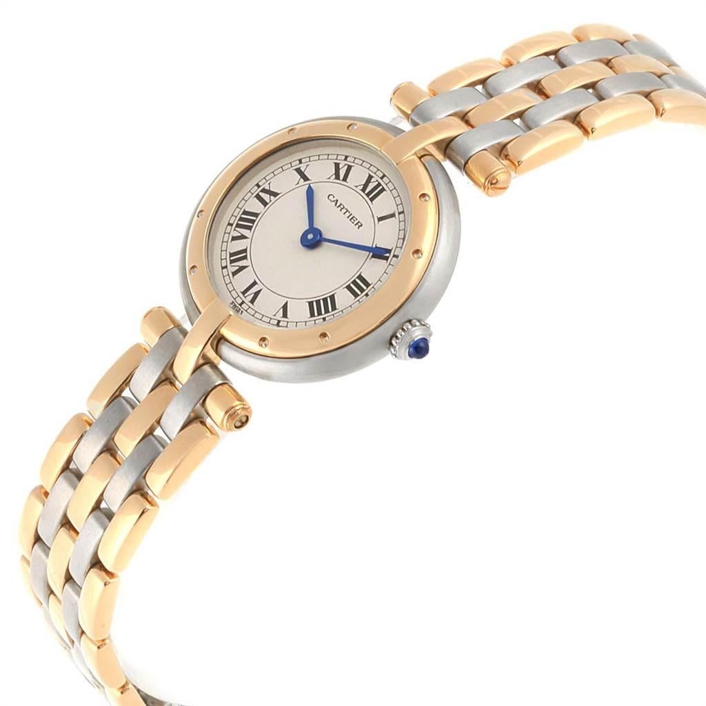 Women's Cartier Panthere Vendome Small 3-Row Steel Yellow Gold Ladies Watch