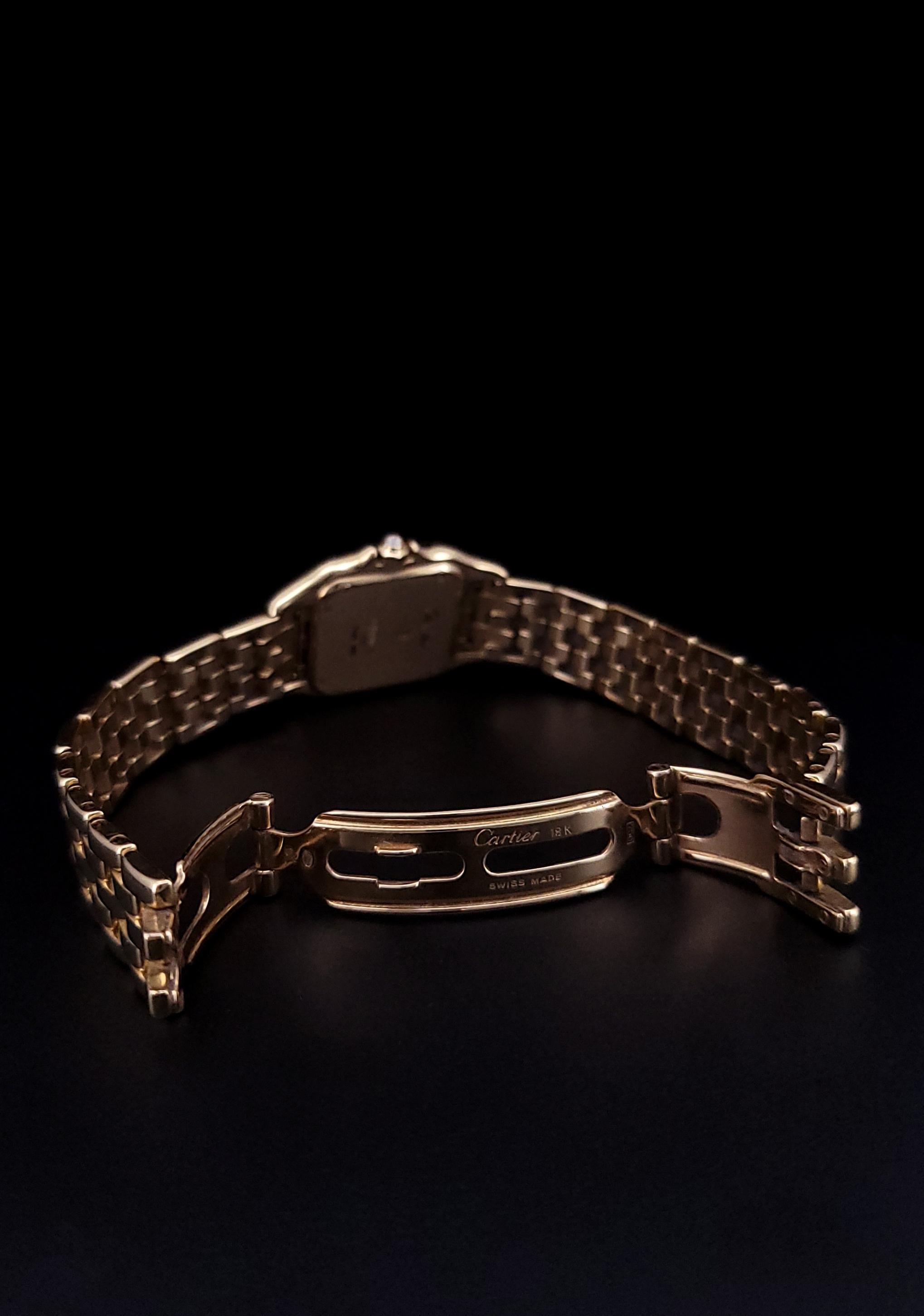 Cartier Panthere Vintage 18k Yellow Gold Circa 1990 Watch For Sale 3