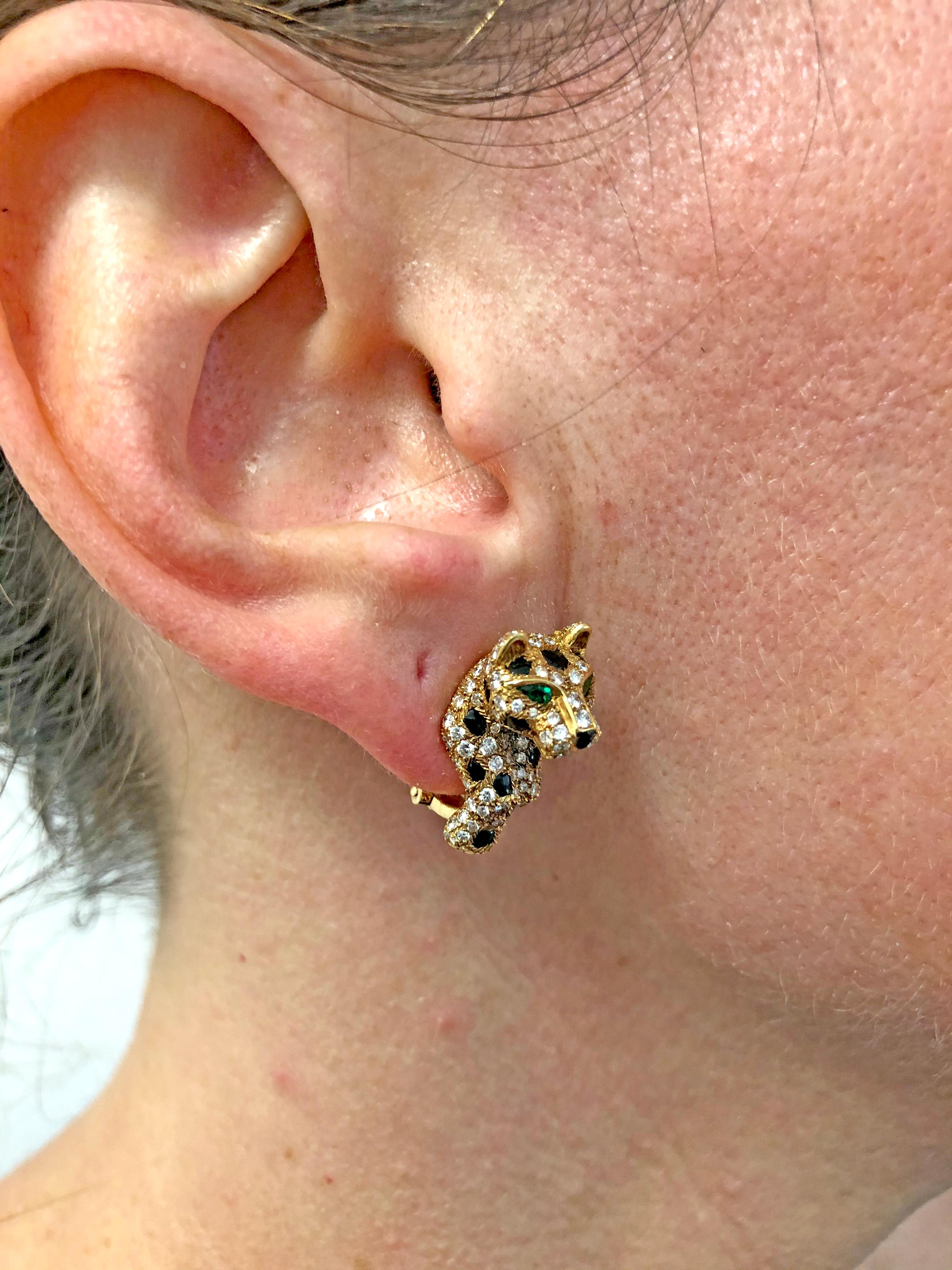 worn cartier panther earrings