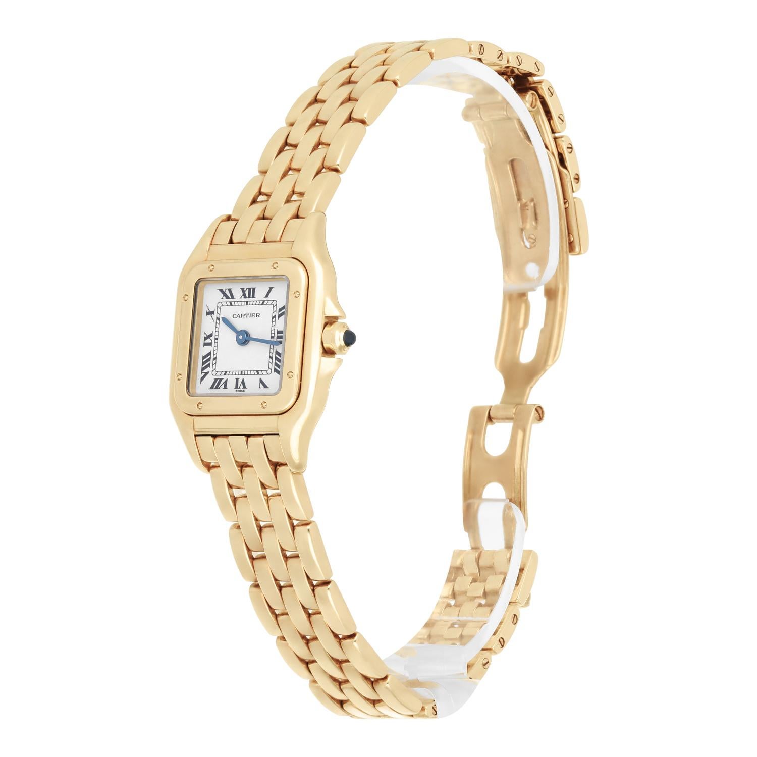 Cartier Panthere W25022B9 18K Yellow Gold Ladies Watch In Excellent Condition In New York, NY