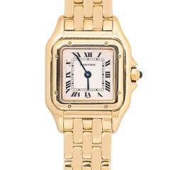 Cartier Panthère W25022B9 Quarz-Damenuhr aus 18 Karat Gelbgold mit champagnerfarbenem Zifferblatt, 22 mm