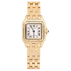 Cartier Panthère W25022B9 Quartz 18k YG Champagne Dial Women Watch 22mm
