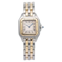 Cartier Panthere W25029B6 18k Two Tone Quartz Silver Dial Women's Watch 22mm