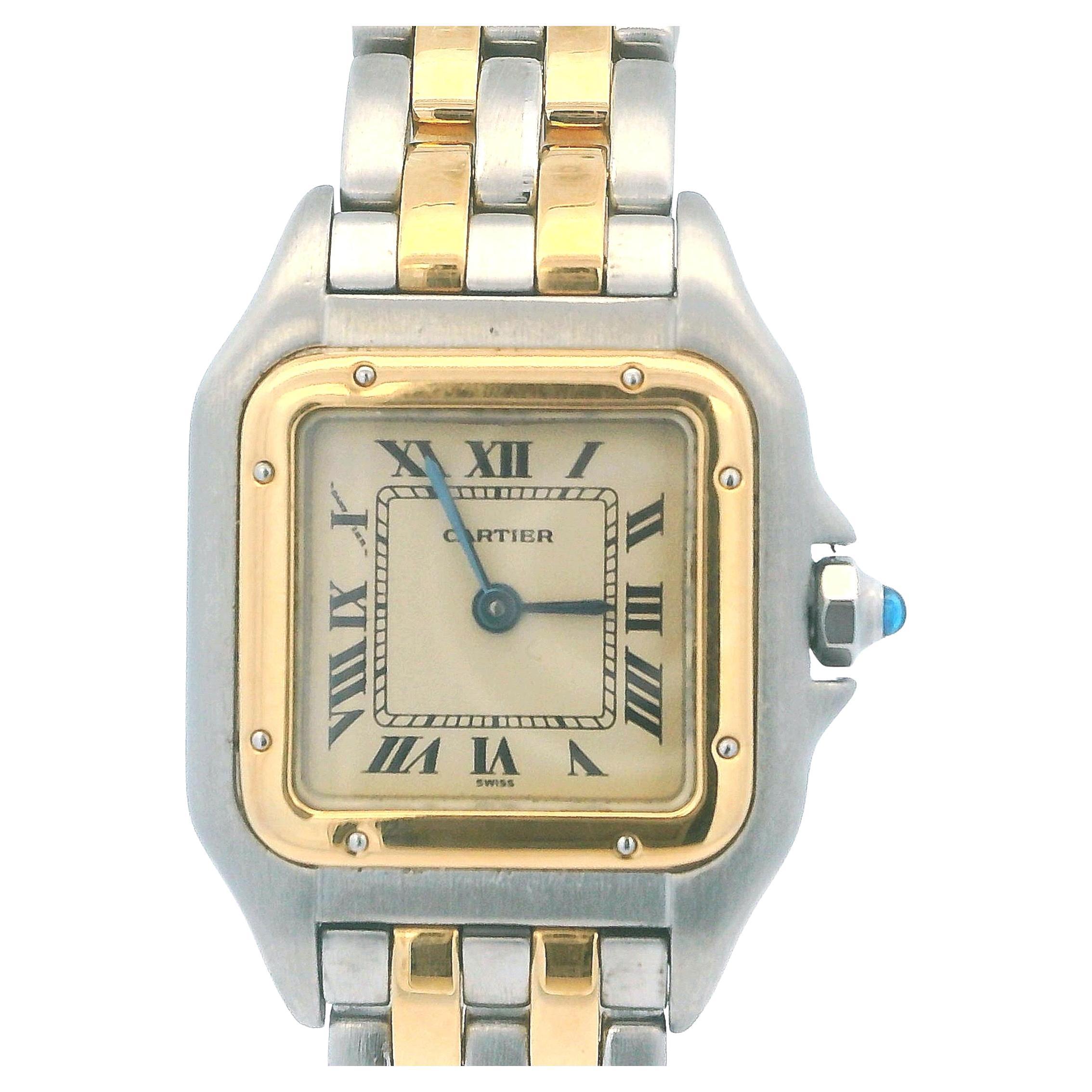 Cartier Panthere W25029B6 18K Yellow Gold & Stainless Steel Ladies Box & Papers