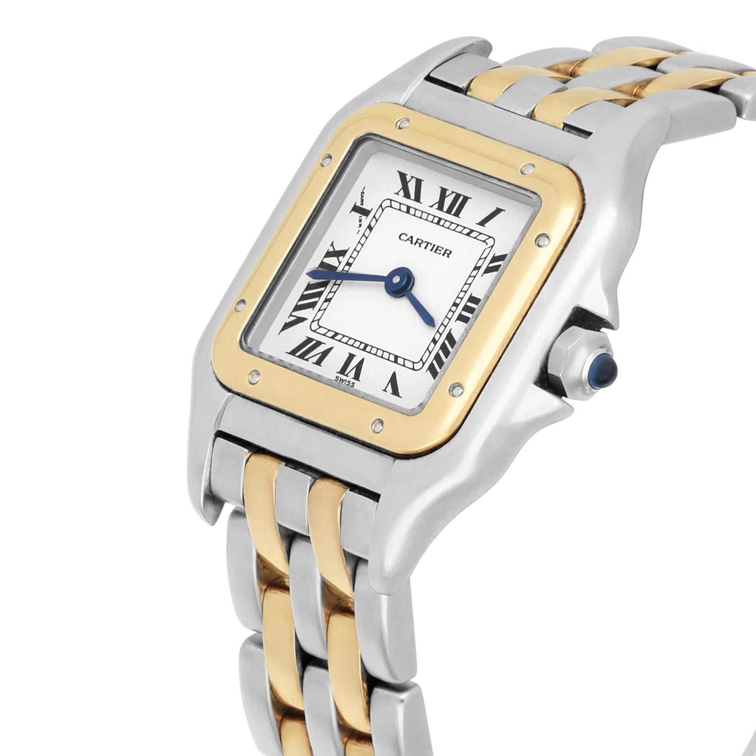Cartier Panthère W25029b6 Panthere Ladies 18k Yellow Gold And Stainless Steel In Excellent Condition For Sale In New York, NY